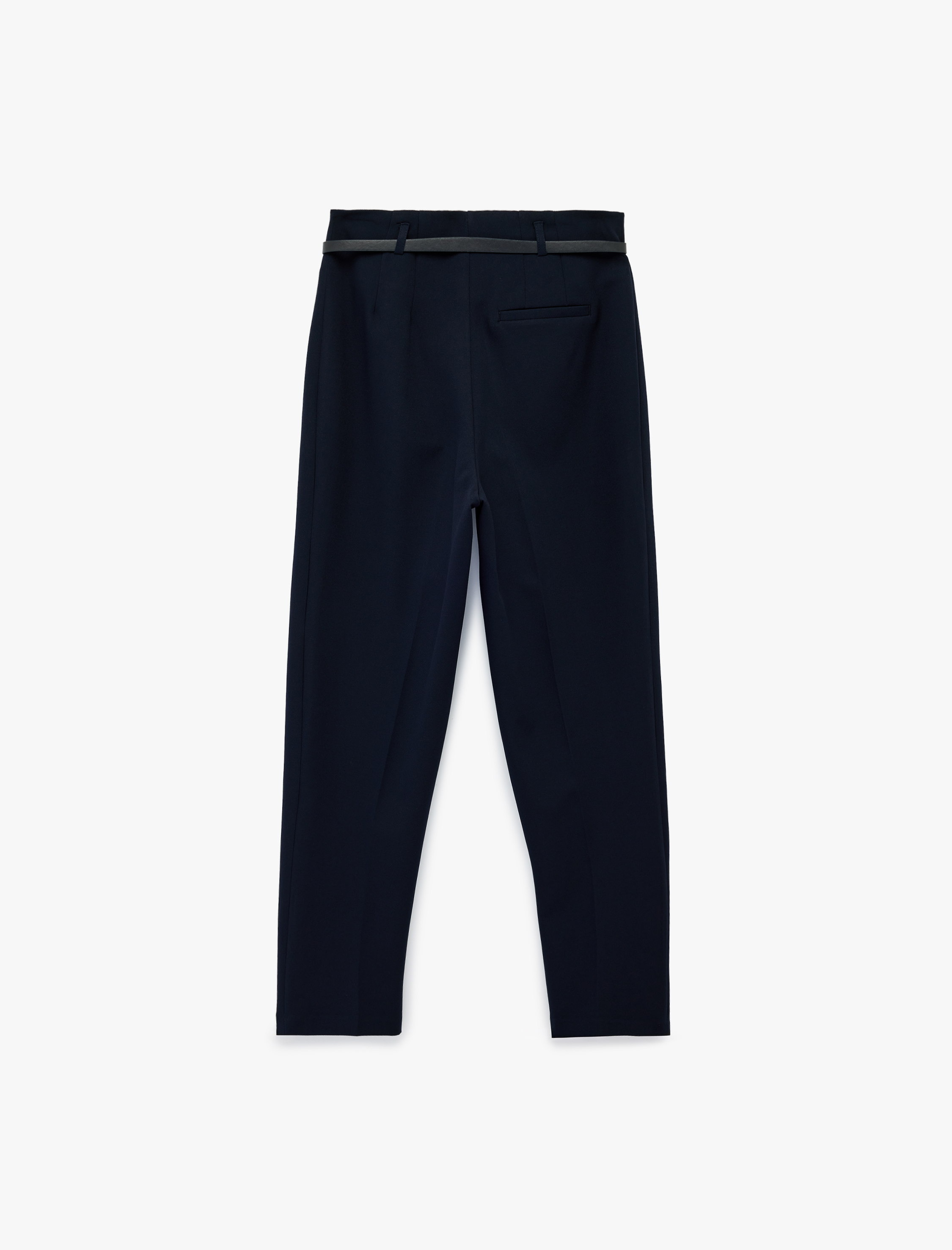   Normal Bel Düz Paça Kemer Detaylı Slim Fit Cigarette Pantolon