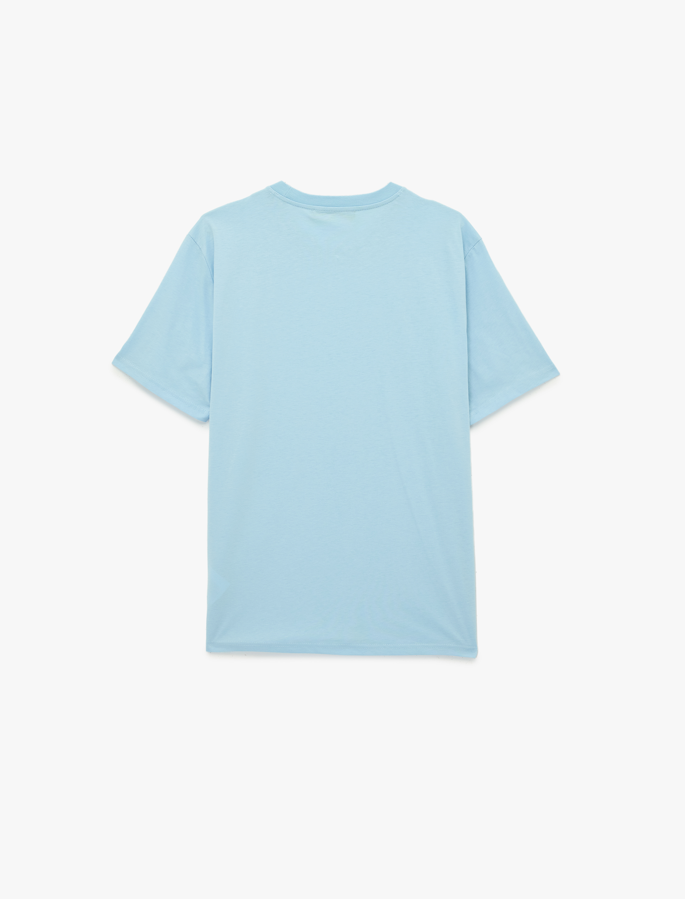   Regular Fit Kısa Kollu Bisiklet Yaka Pamuklu Basic Tişört