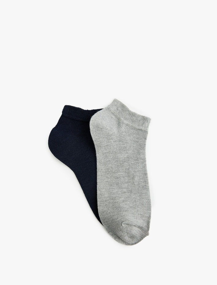 Erkek 2'li Viskon Patik Çorap Seti