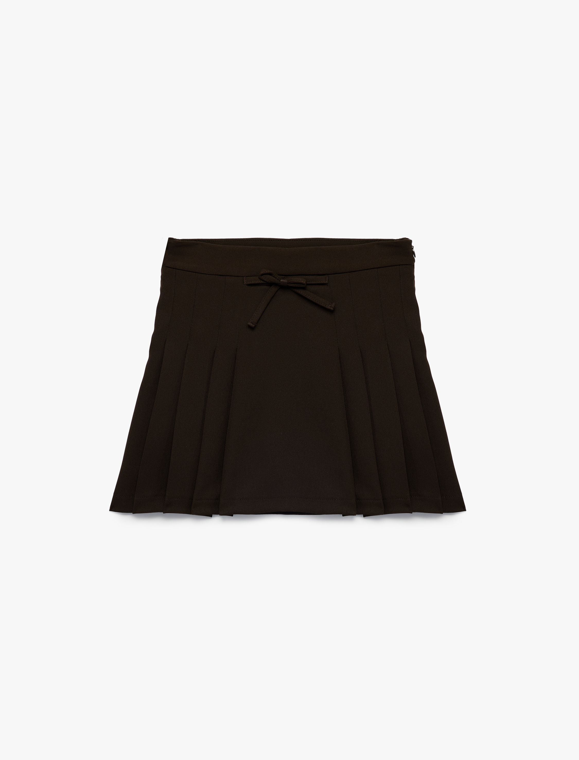  Kız Çocuk Fiyonk Detaylı Astarlı Pileli Etek