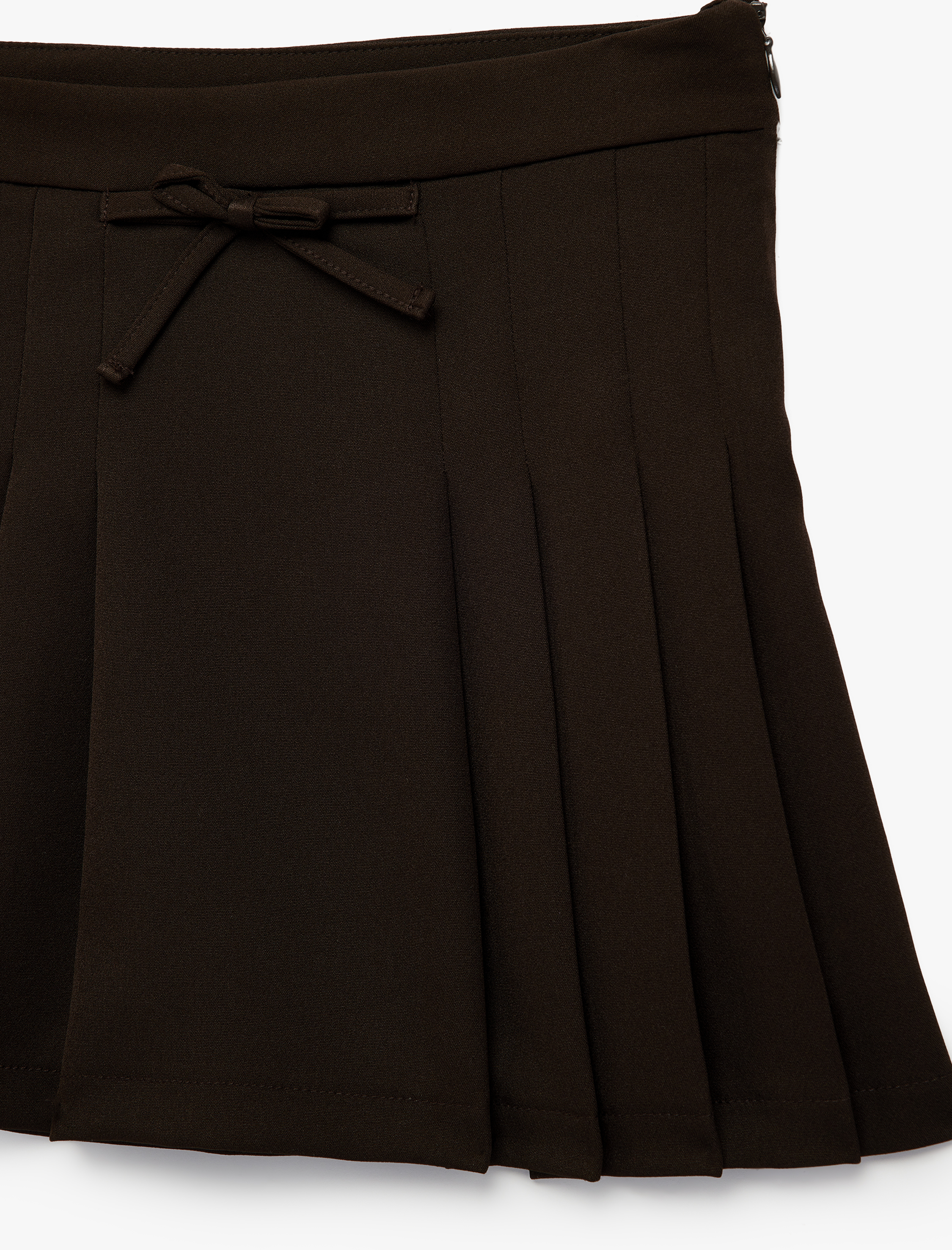  Kız Çocuk Fiyonk Detaylı Astarlı Pileli Etek