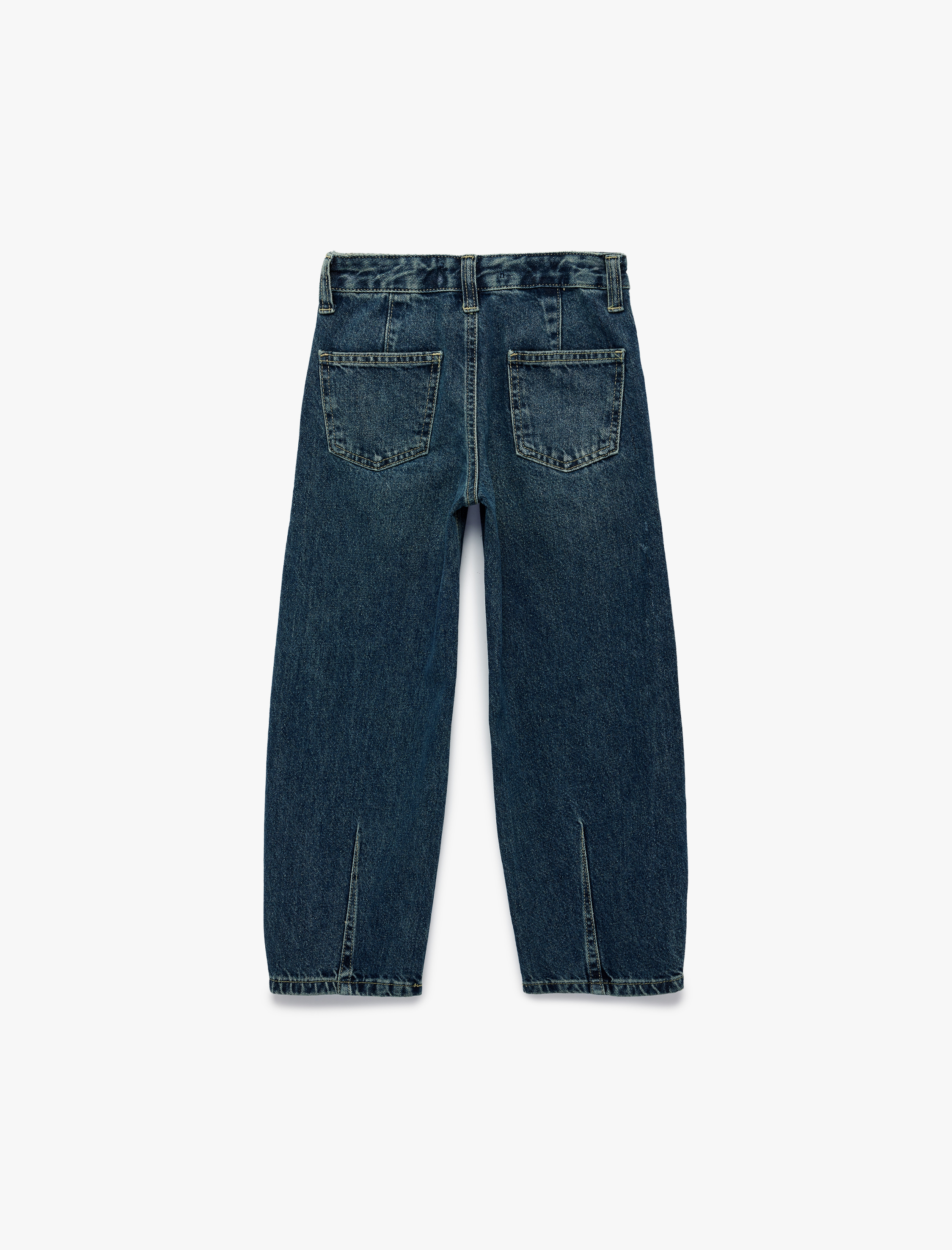  Erkek Çocuk Pamuklu Cepli Relax Fit Balon Form Denim Pantolon