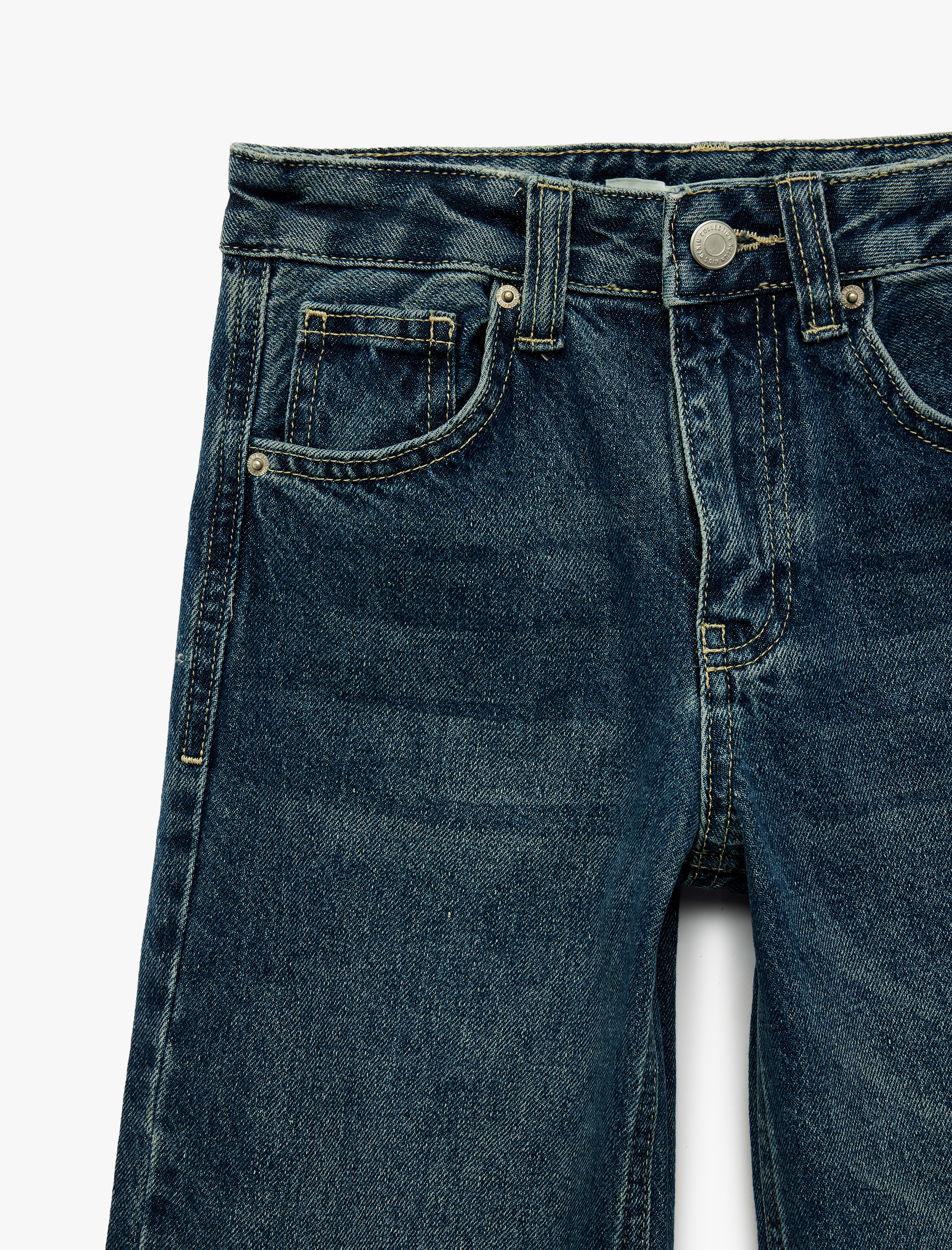  Erkek Çocuk Pamuklu Cepli Relax Fit Balon Form Denim Pantolon