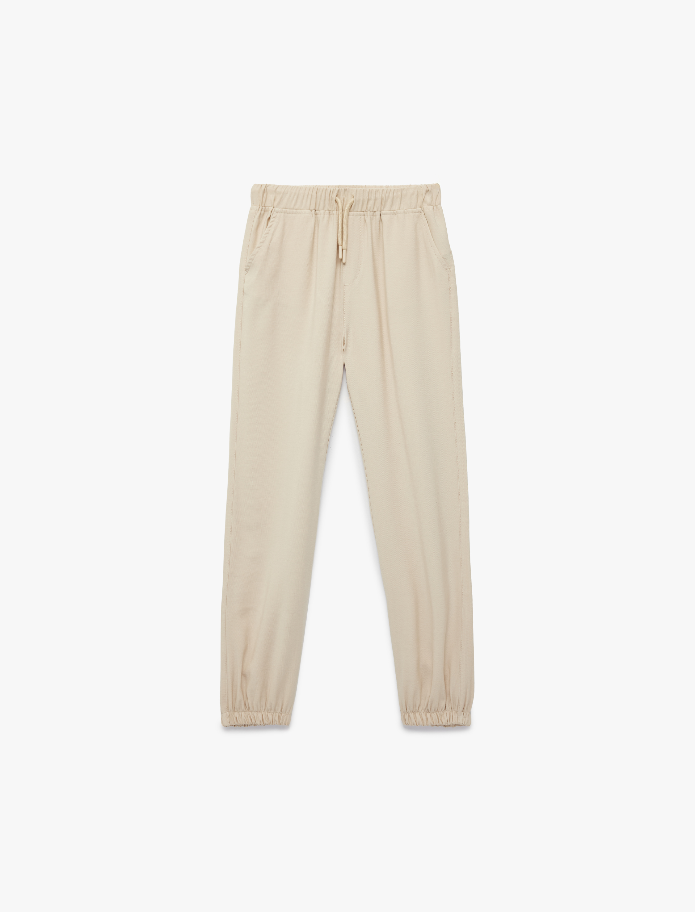  Erkek Çocuk Beli Bağcıklı Viskon Karışımlı Jogger Pantolon