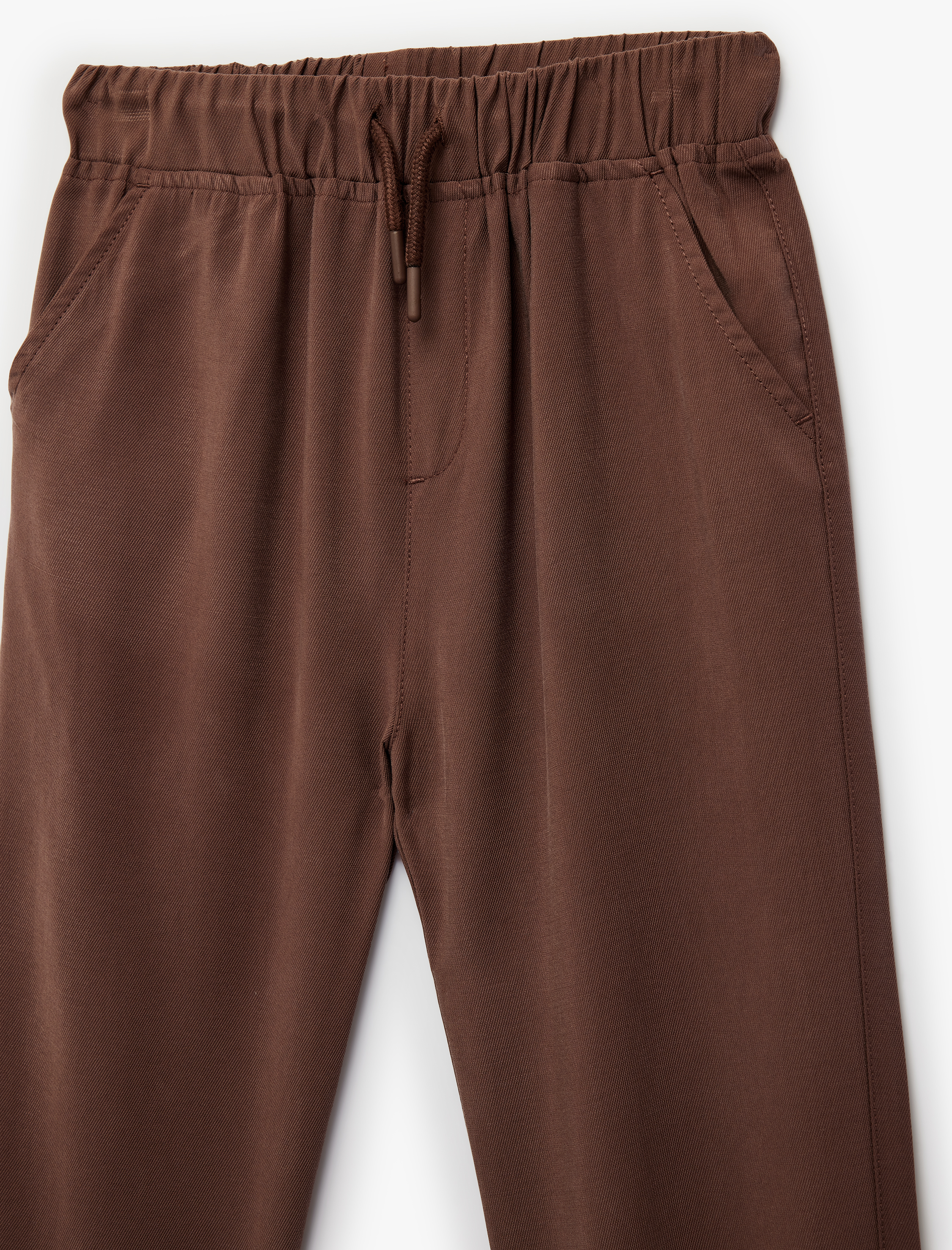  Erkek Çocuk Beli Bağcıklı Viskon Karışımlı Jogger Pantolon