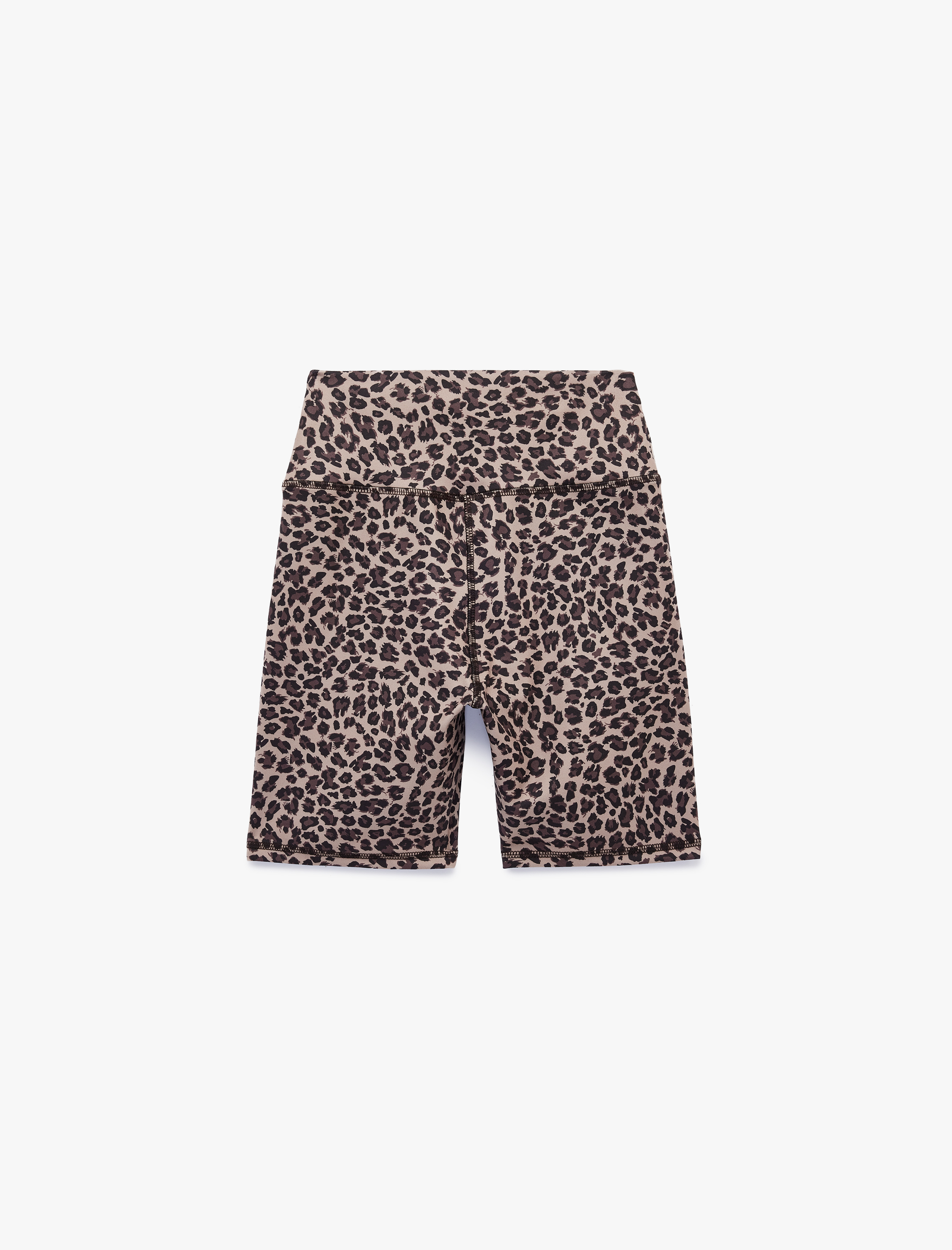   Slim Fit Yüksek Bel Biker Spor Leopar Tayt