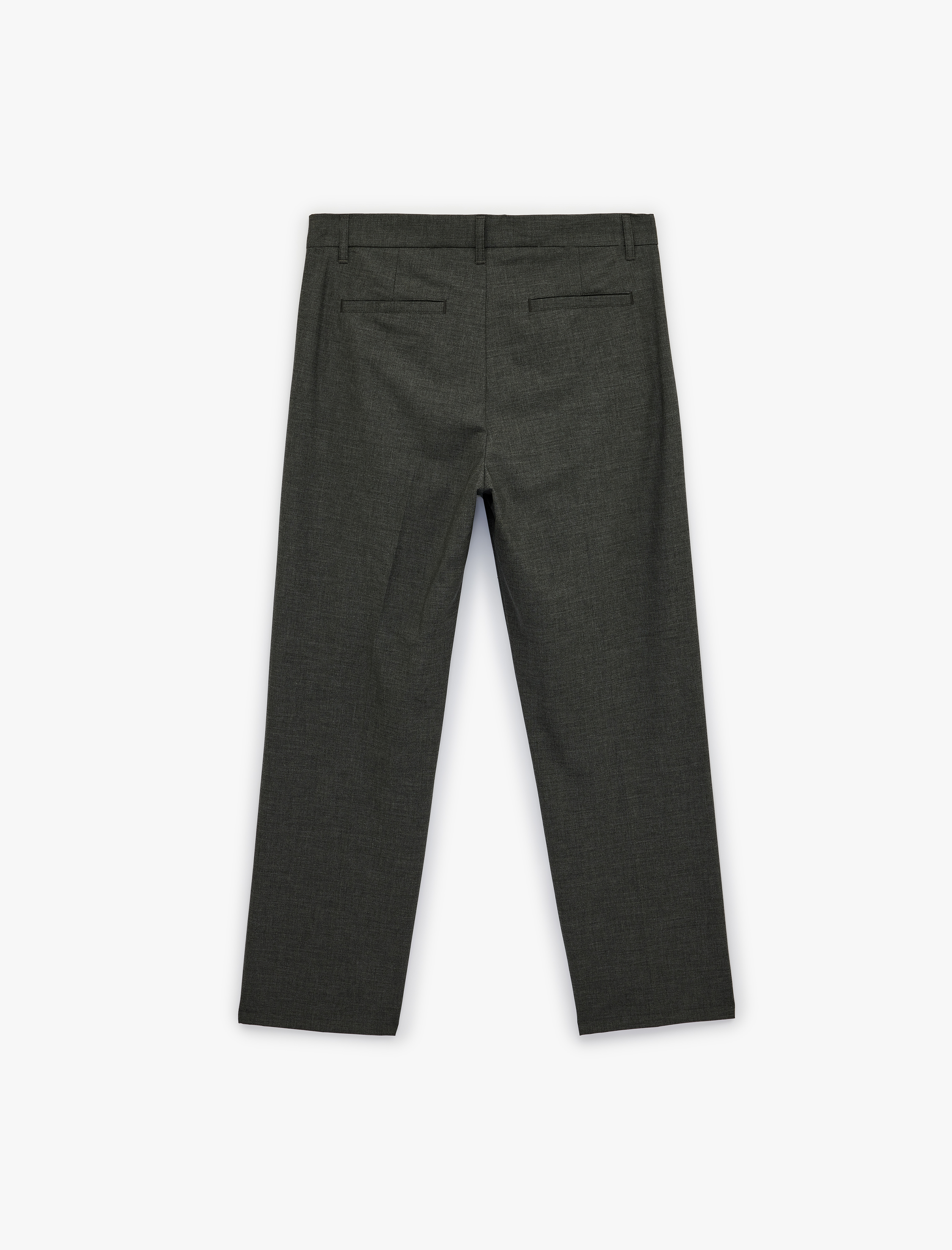   Koyun Yünü Karışımlı Cepli Pileli Klasik Kumaş Pantolon