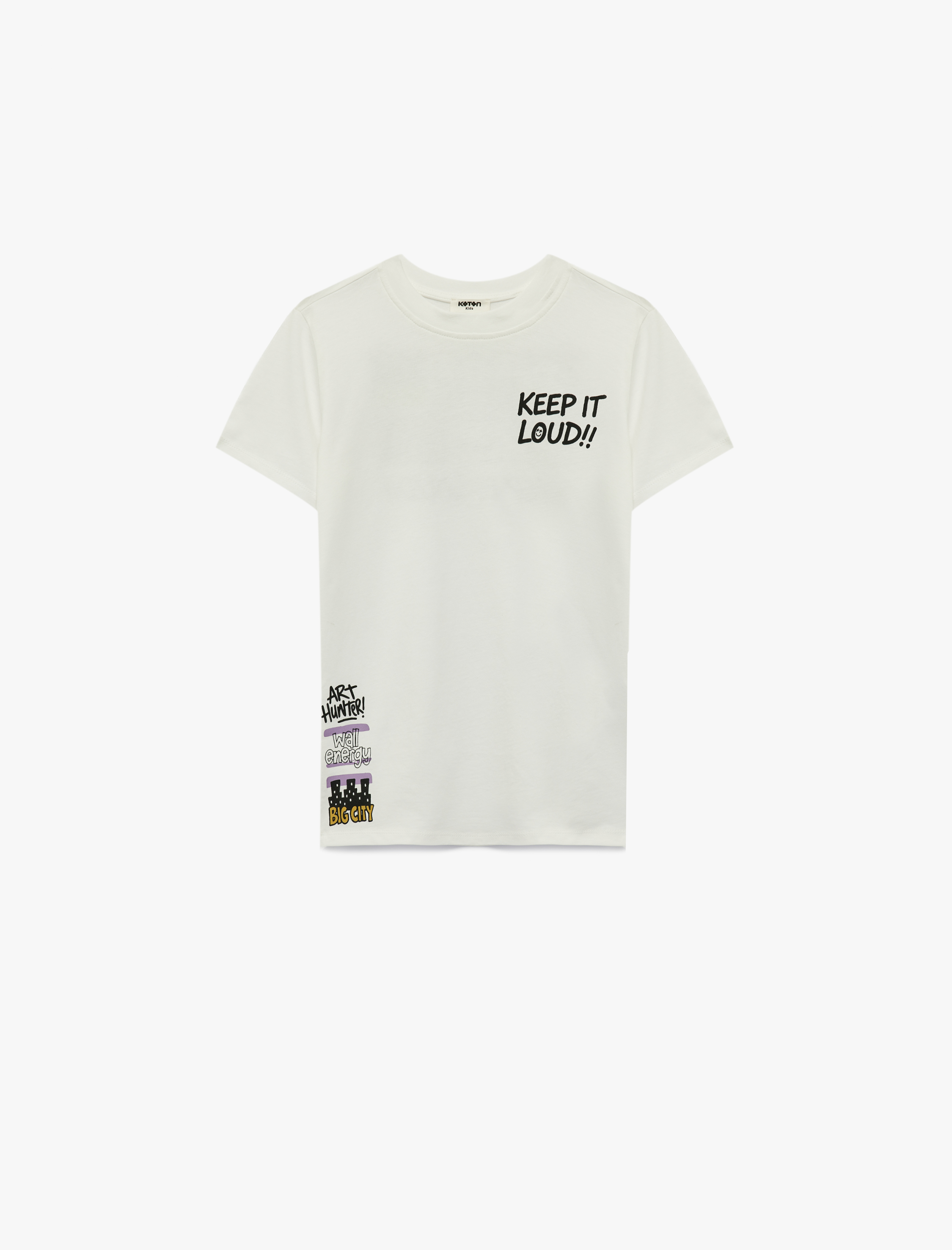  Erkek Çocuk Baskılı Kısa Kollu Bisiklet Yaka Pamuklu Tişört