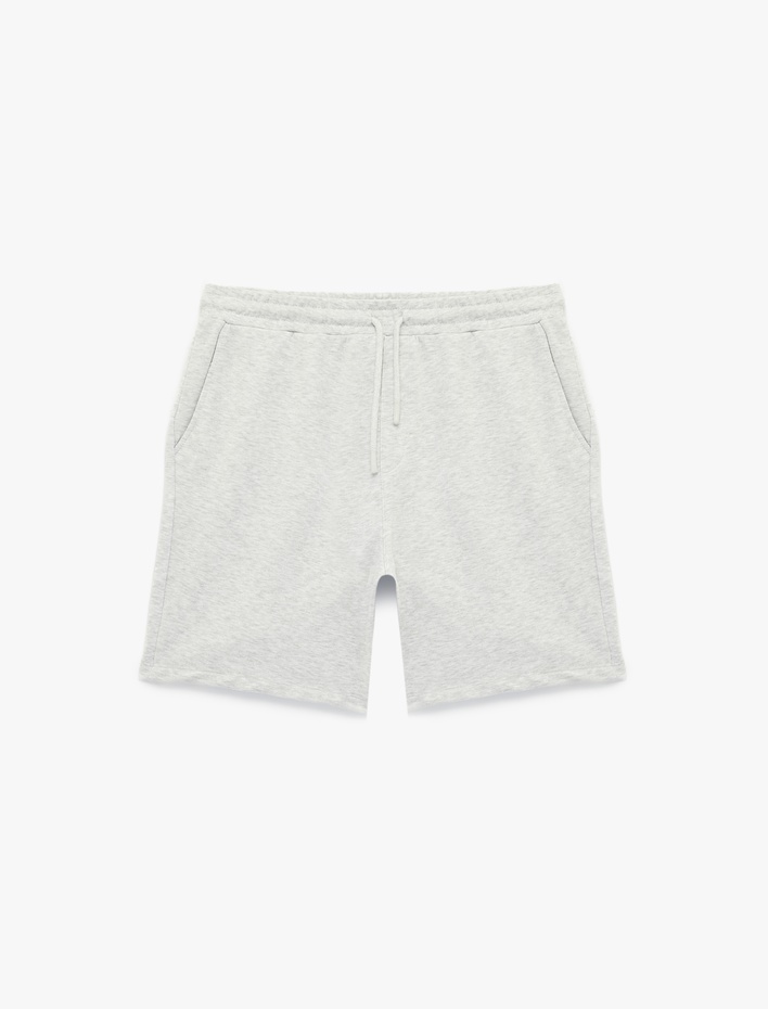  Straight Fit Cepli Beli Bağcıklı Spor Şort