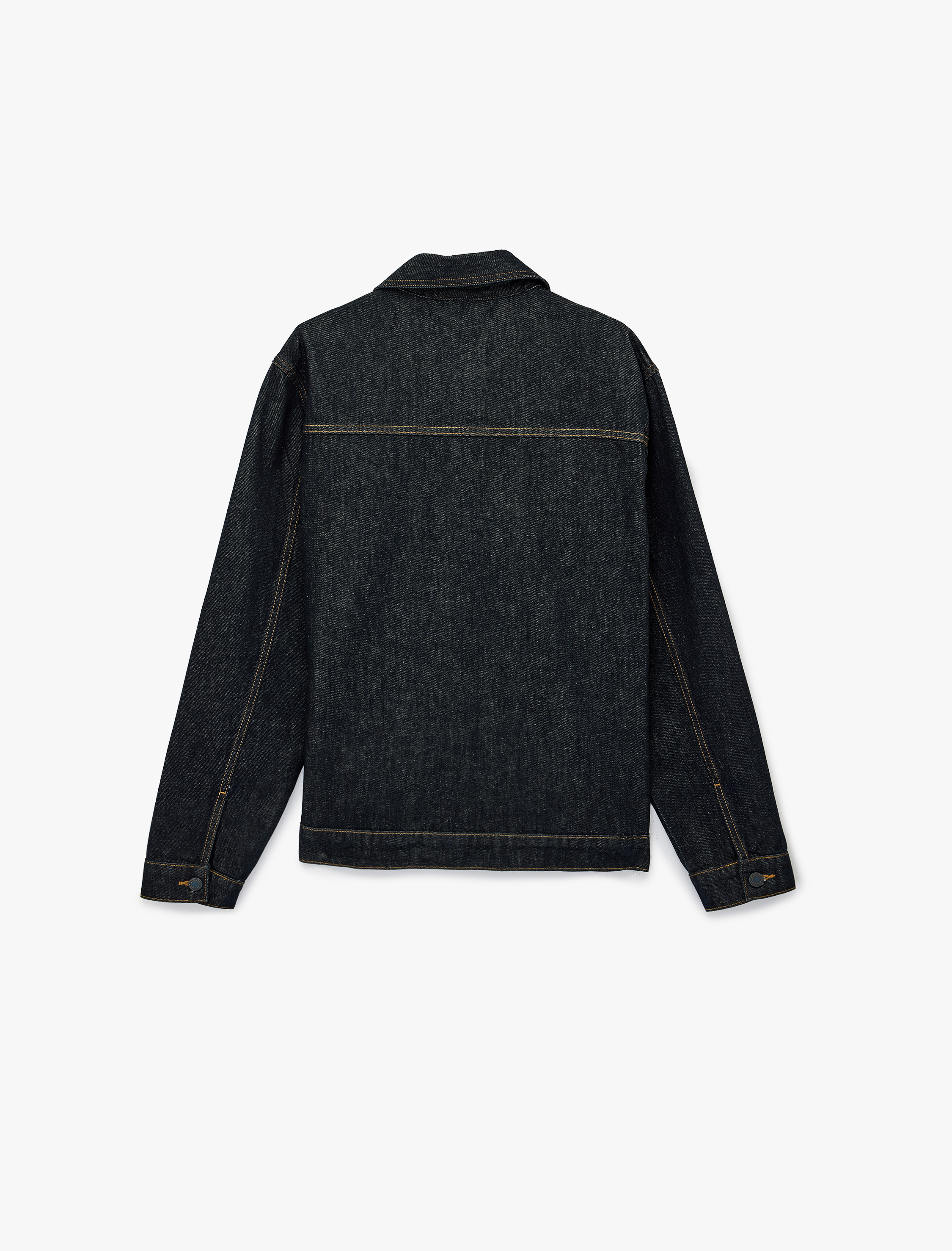   Uzun Kollu Cepli Düğmeli Oversize Jean Gömlek Ceket