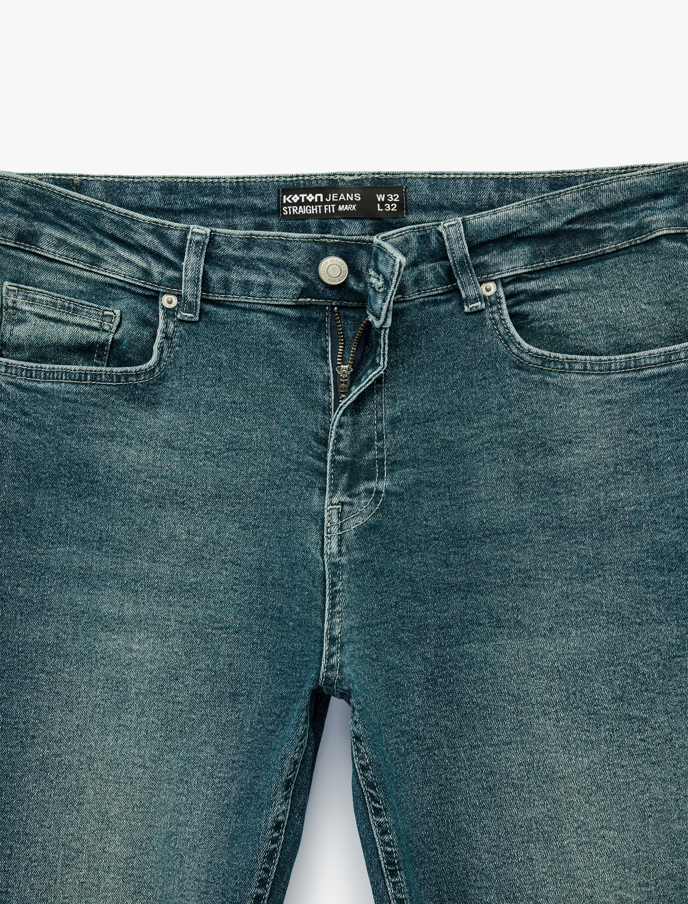   Pamuklu Normal Bel Straight Fit Jean Pantolon - Mark Jean