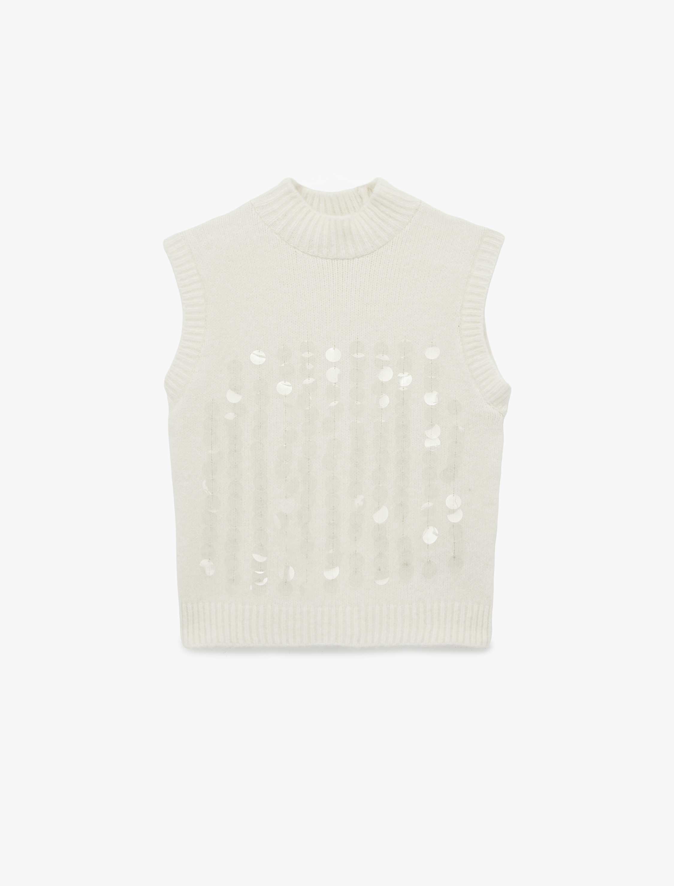   Koton X Şahika Ercümen - Dik Yaka Triko Pullu Payetli Süveter