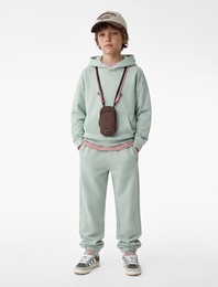 Cepli Beli Lastikli Oversize Basic Jogger Eşofman Altı