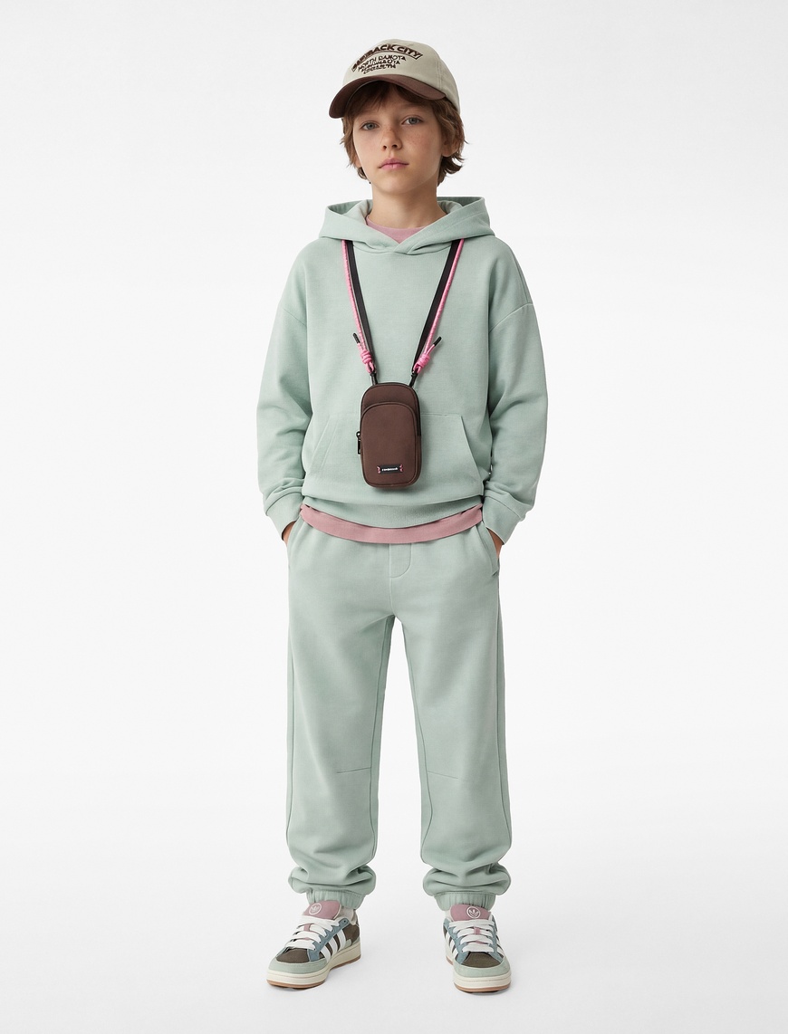Koton Kanguru Cepli Uzun Kollu Oversize Basic Kapşonlu Sweatshirt