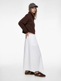 Modal Karışımlı Atlet Detaylı Yarım Fermuarlı Uzun Kollu Sweatshirt