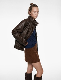 Yırtmaç Detaylı Standart Bel Mini Şort Etek