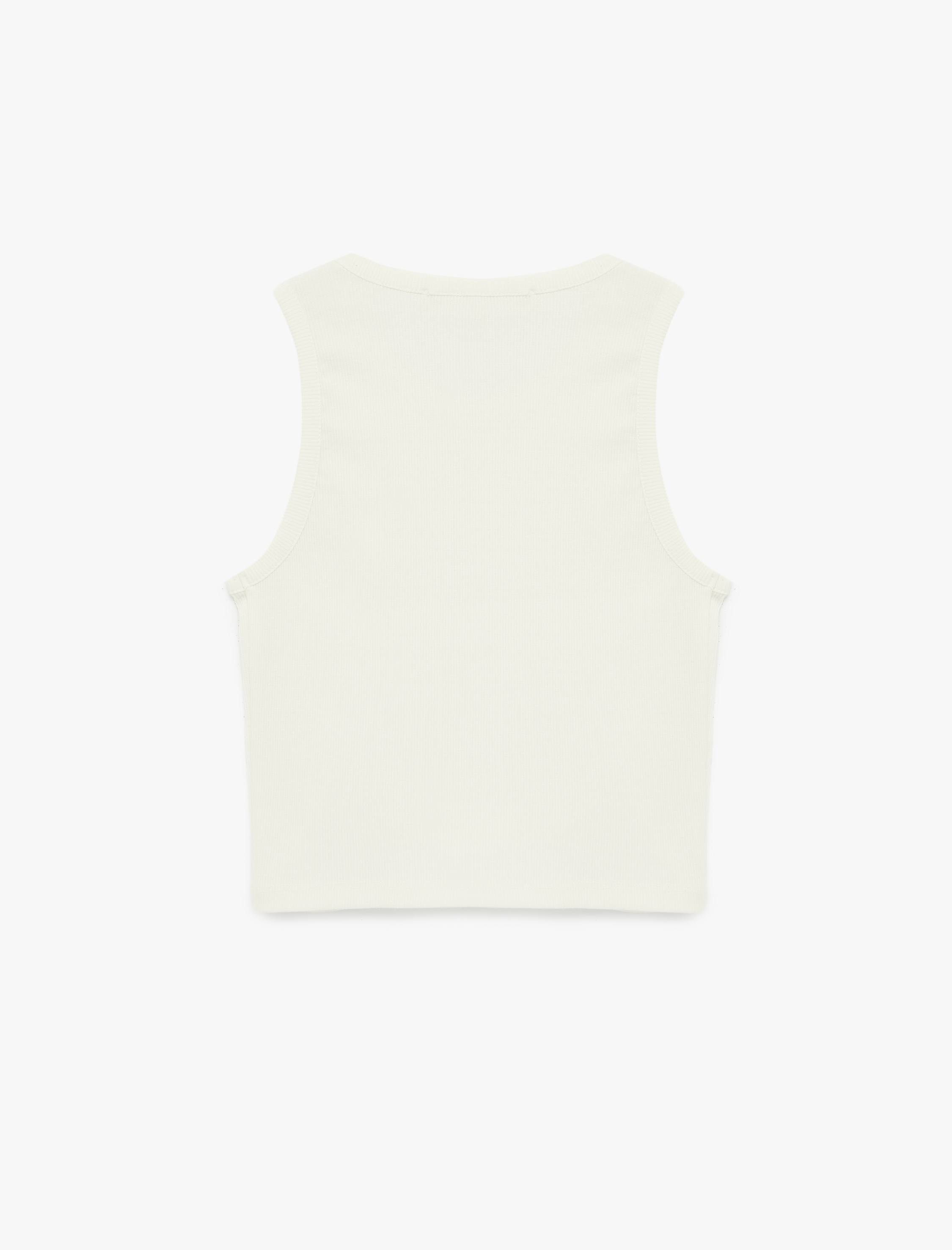   Slim Fit Kolsuz Pamuklu Bisiklet Yaka Bluz