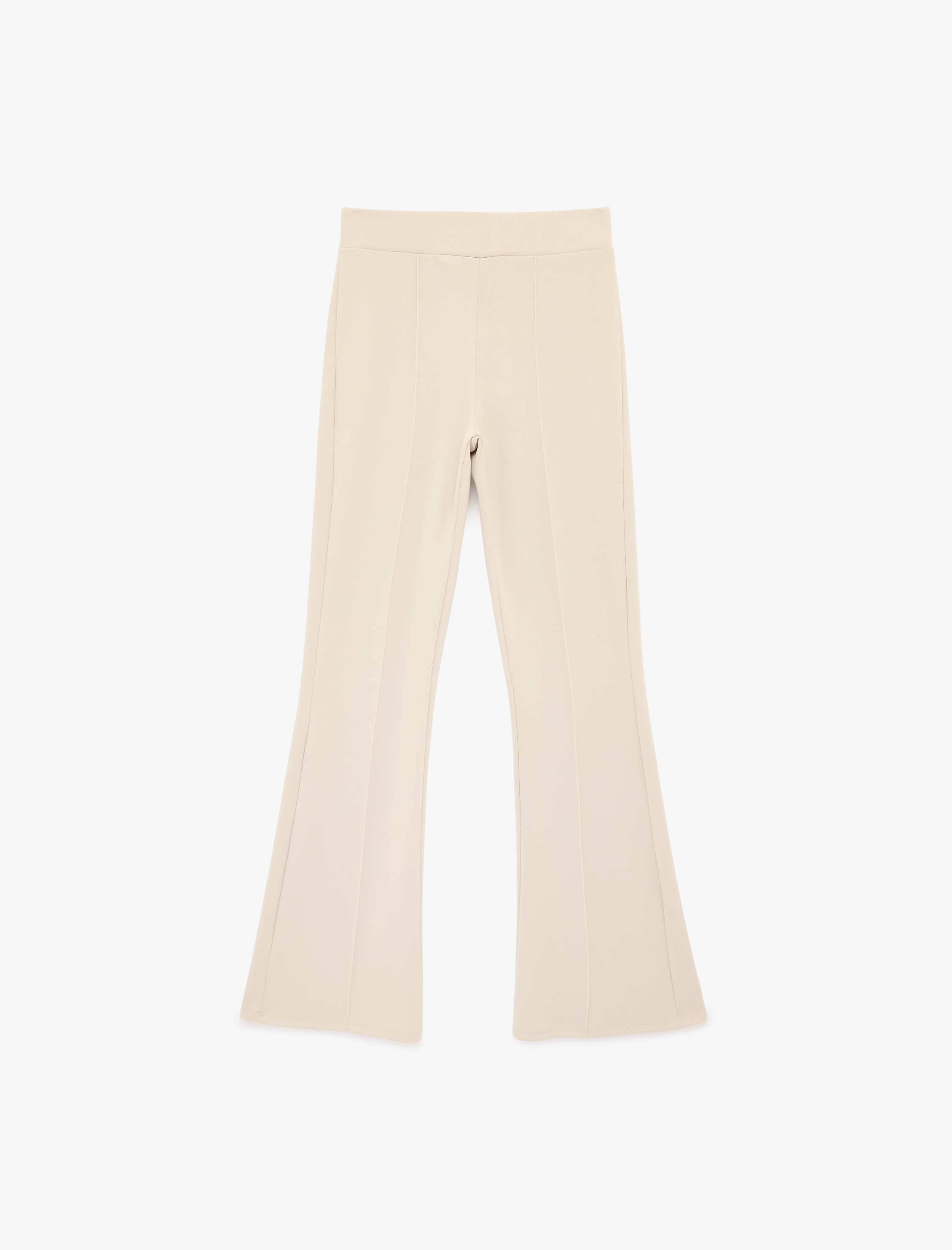   Nervürlü Modal Karışımlı İspanyol Paça Eşofman Altı