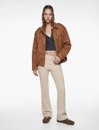 Nervürlü Modal Karışımlı İspanyol Paça Eşofman Altı