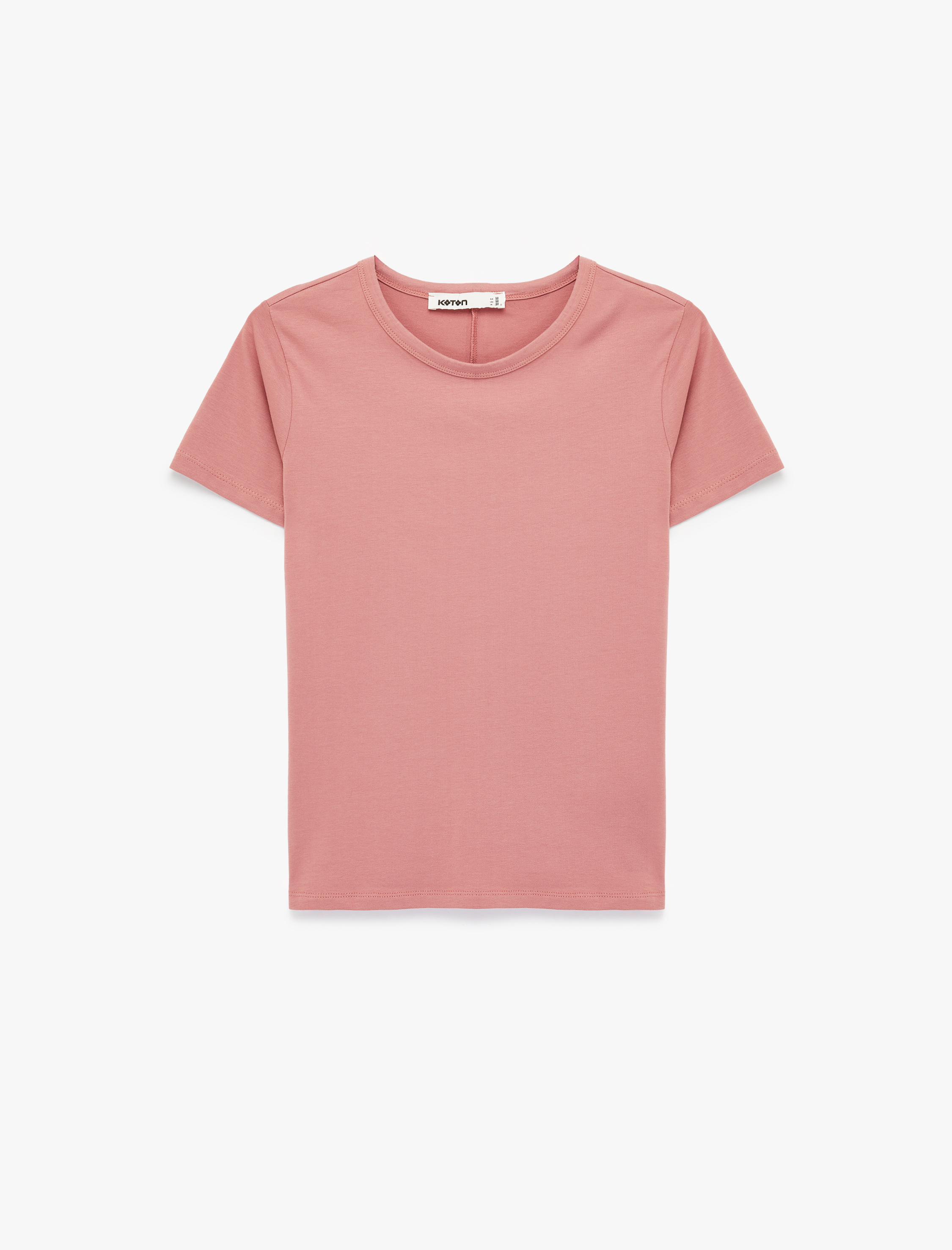   Pamuklu Slim Fit Kısa Kollu Bisiklet Yaka Basic Tişört