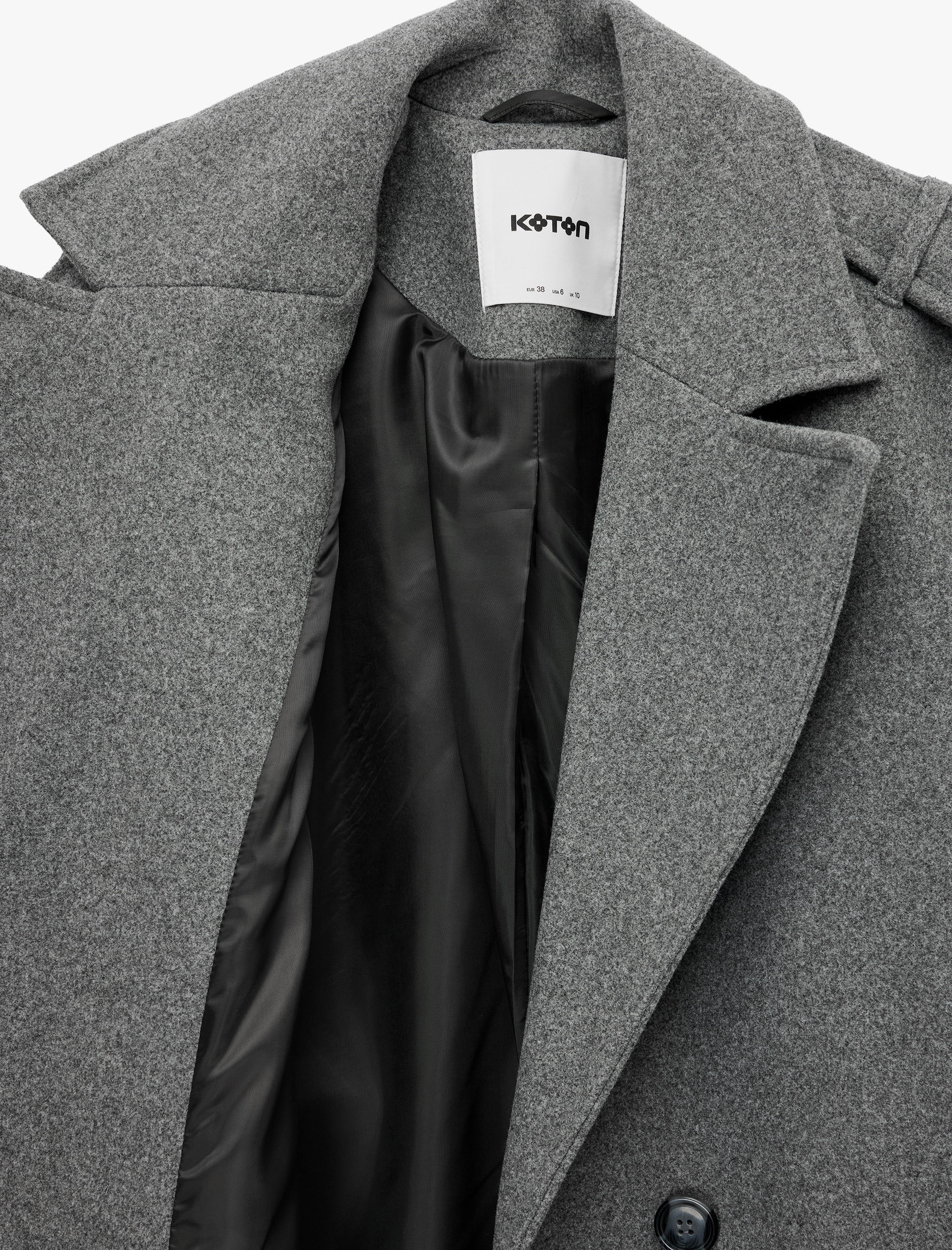   Trenç Kaban Kaşe Kruvaze Kemerli Cepli Uzun Kollu