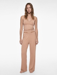 Beli Lastikli Viskon Pijama Altı