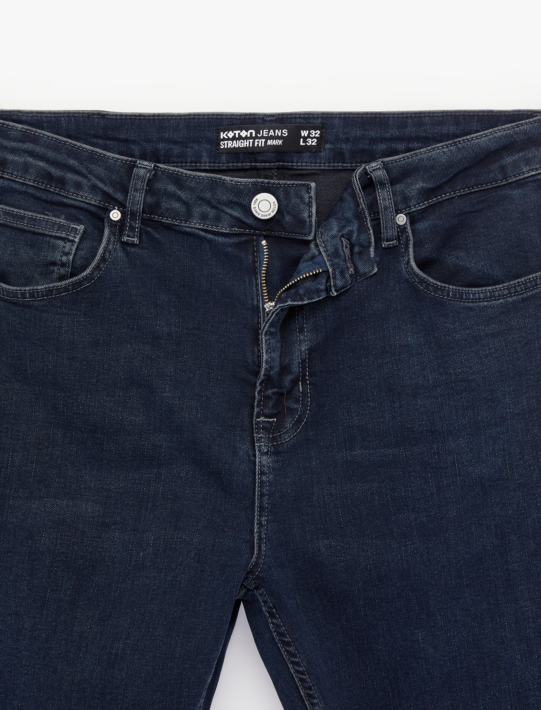   Normal Bel Düz Paça Pamuklu Straight Fit Jean Pantolon - Mark Jean