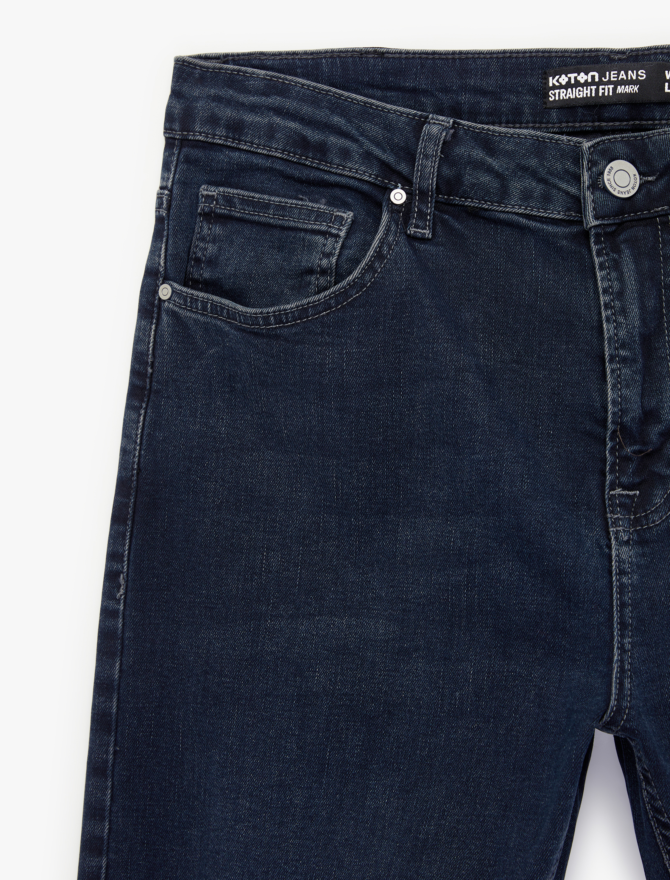   Normal Bel Düz Paça Pamuklu Straight Fit Jean Pantolon - Mark Jean