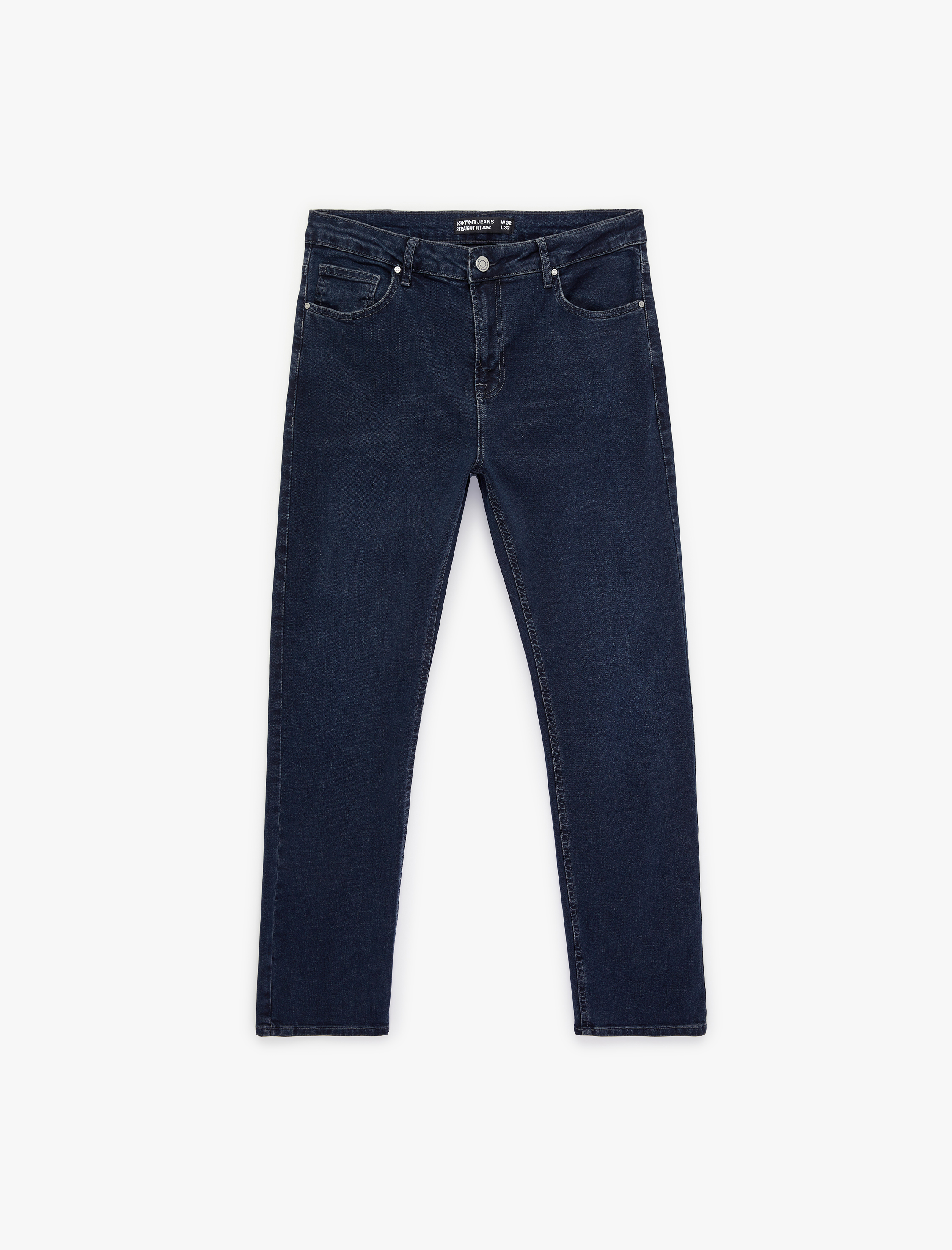   Normal Bel Düz Paça Pamuklu Straight Fit Jean Pantolon - Mark Jean