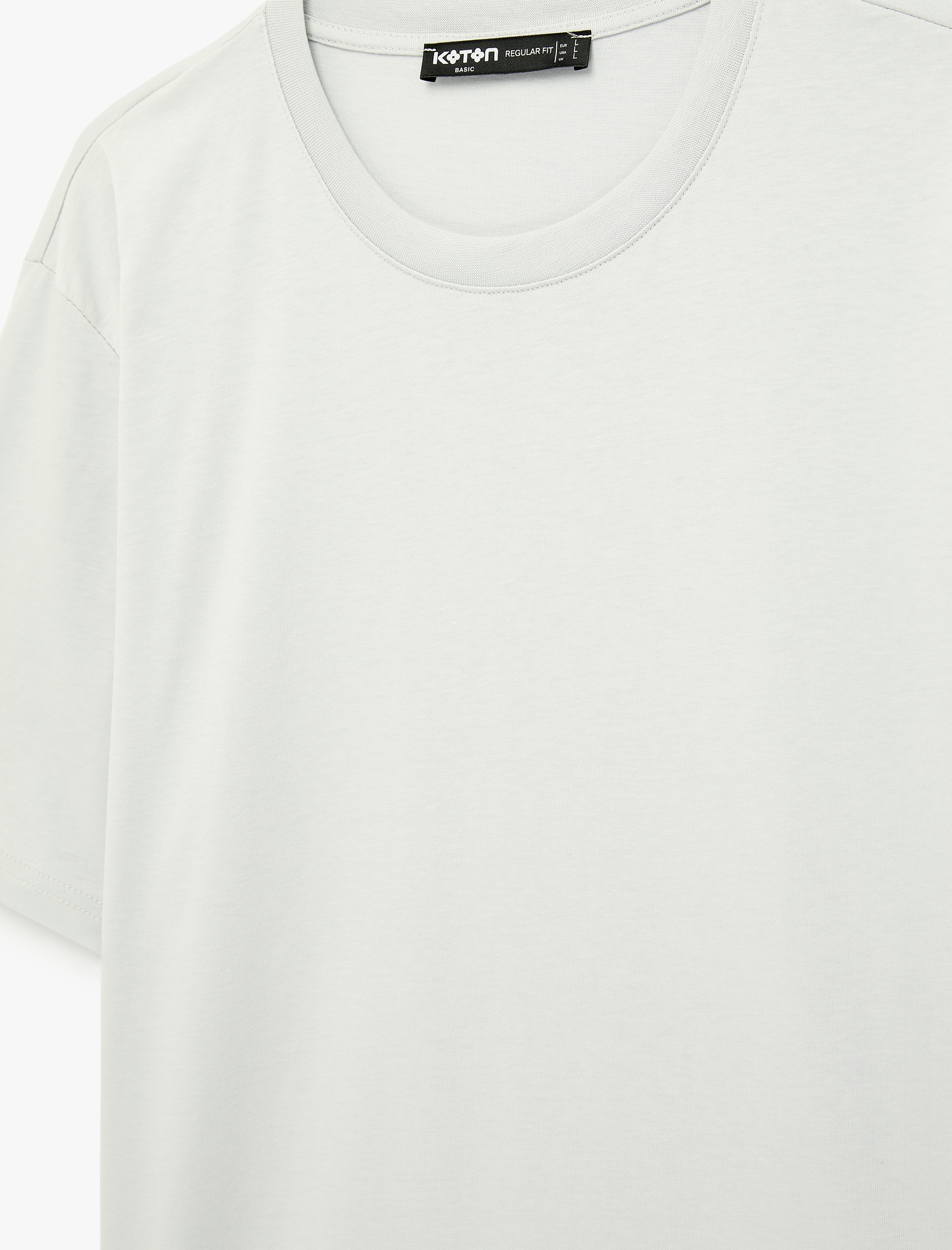   Regular Fit Kısa Kollu Bisiklet Yaka Pamuklu Basic Tişört