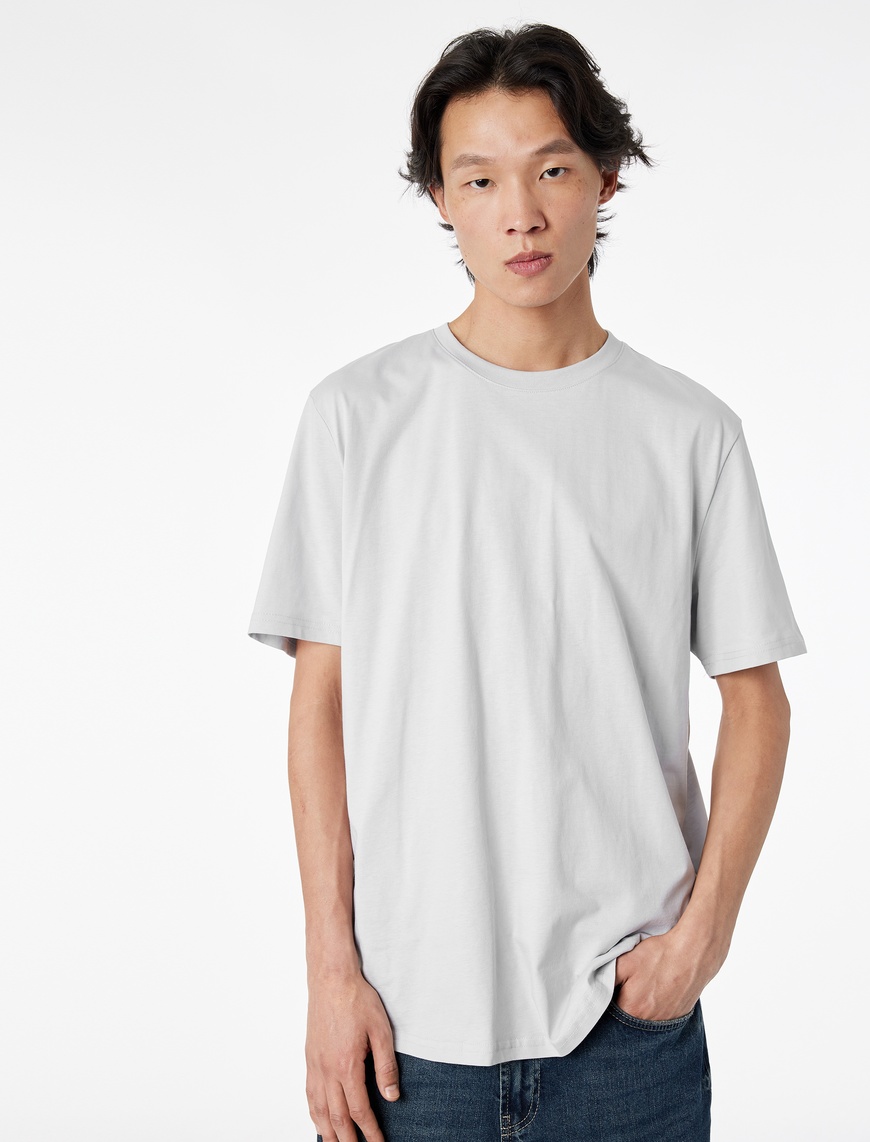 Koton Erkek Regular Fit Kısa Kollu Bisiklet Yaka Pamuklu Basic T-Shirt