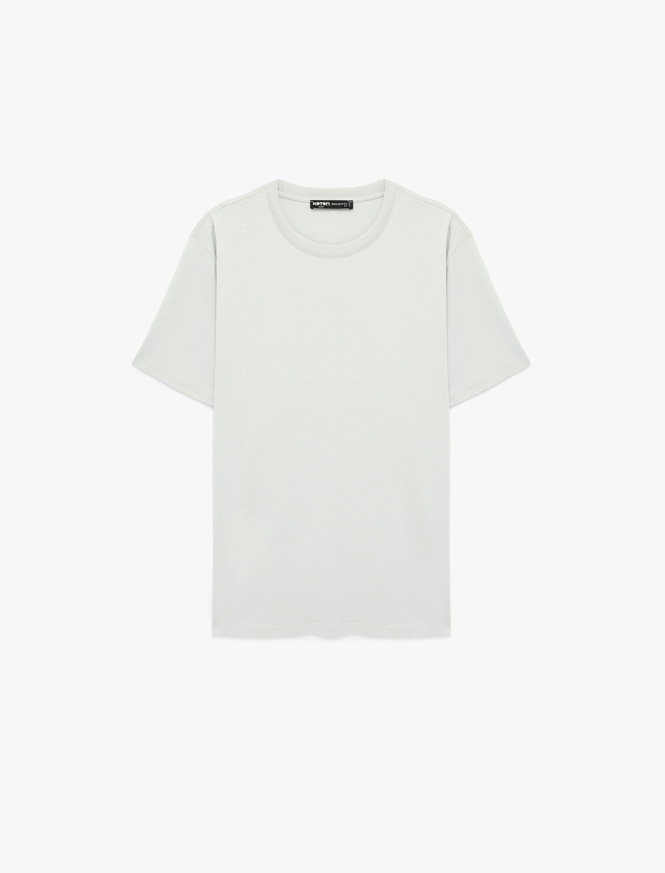   Regular Fit Kısa Kollu Bisiklet Yaka Pamuklu Basic Tişört