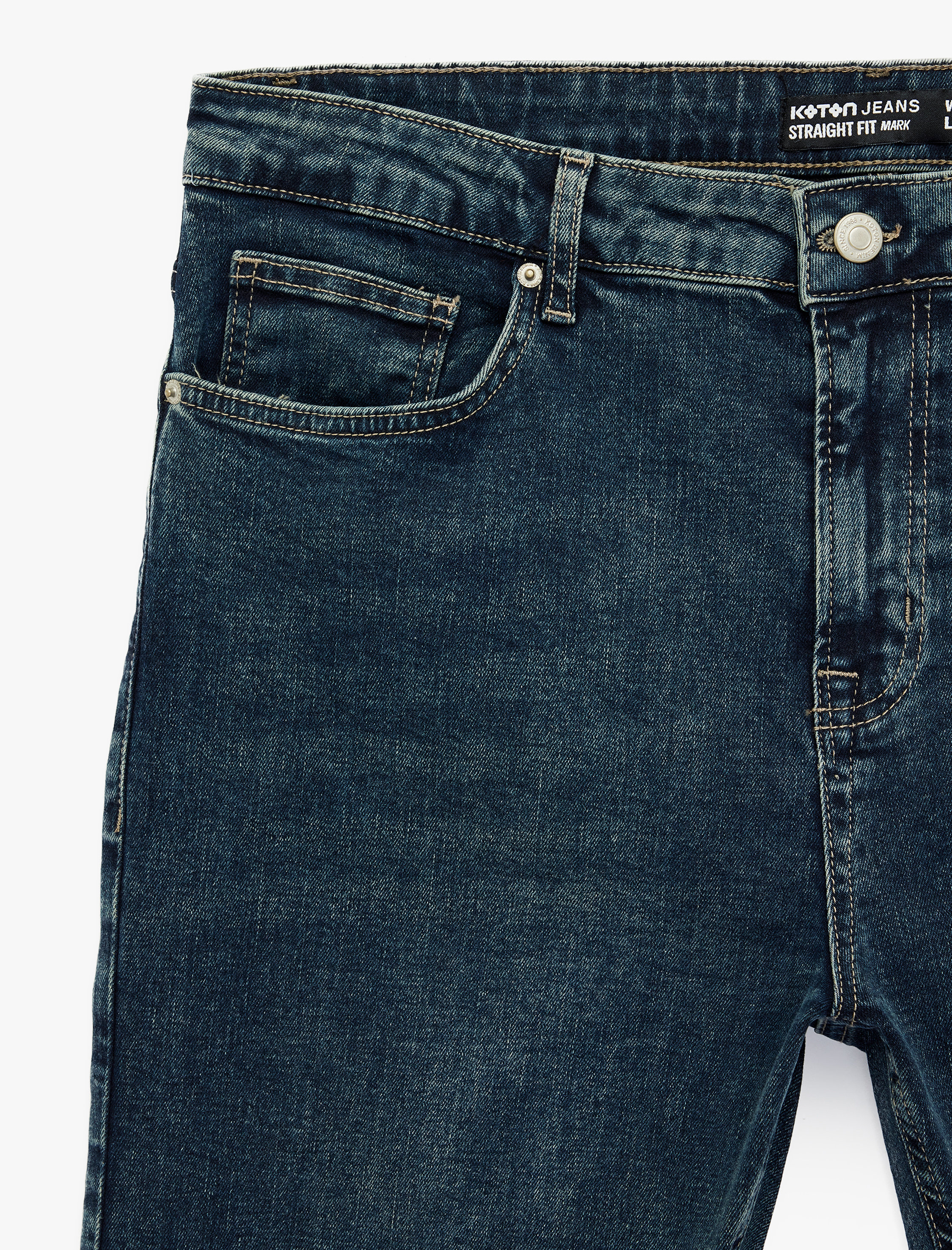   Normal Bel Pamuklu Straight Fit Jean Pantolon - Mark Jean