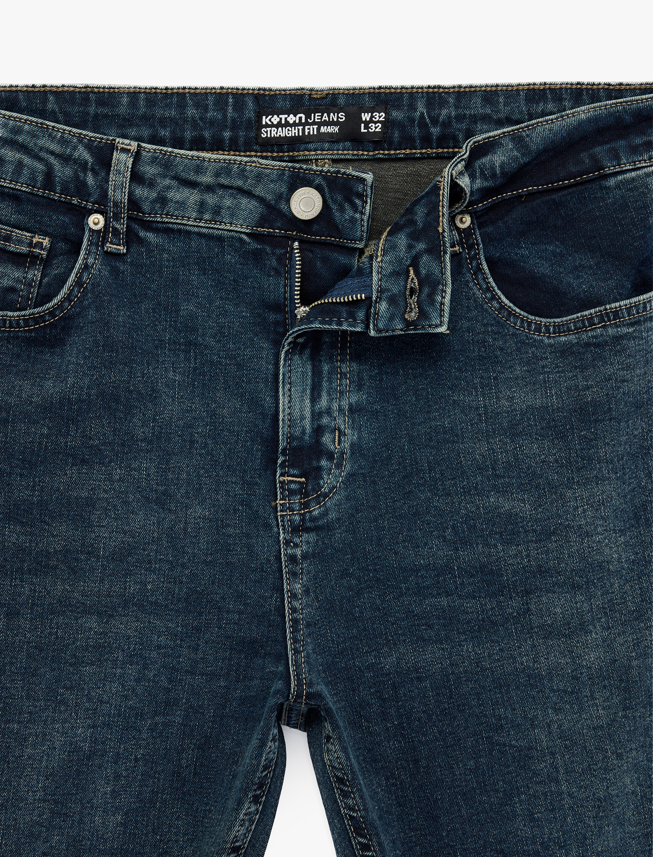   Normal Bel Pamuklu Straight Fit Jean Pantolon - Mark Jean