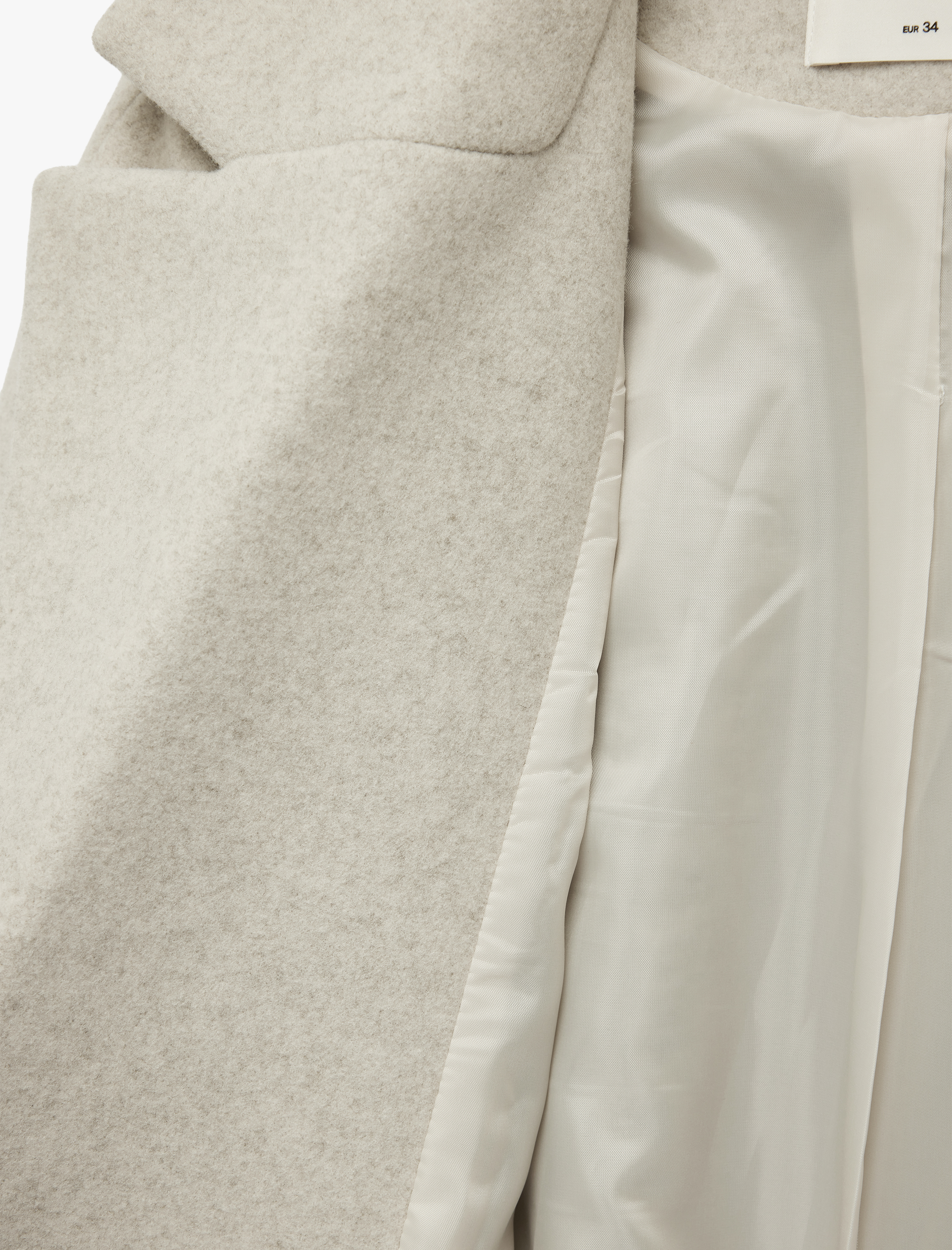   Uzun Kollu Cepli Kruvaze Kaşe Trenç Kaban