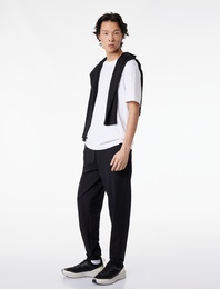 Pamuklu Fermuarlı Cepli Lastikli Paça Beli Bağcıklı Jogger Spor Eşofman Altı