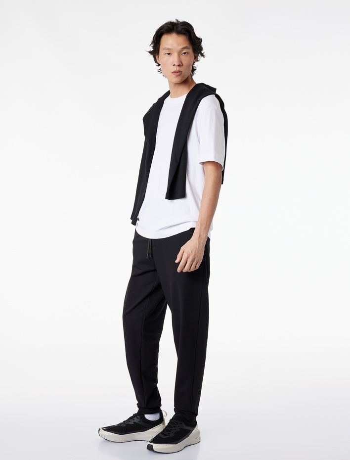  Pamuklu Fermuarlı Cepli Lastikli Paça Beli Bağcıklı Jogger Spor Eşofman Altı