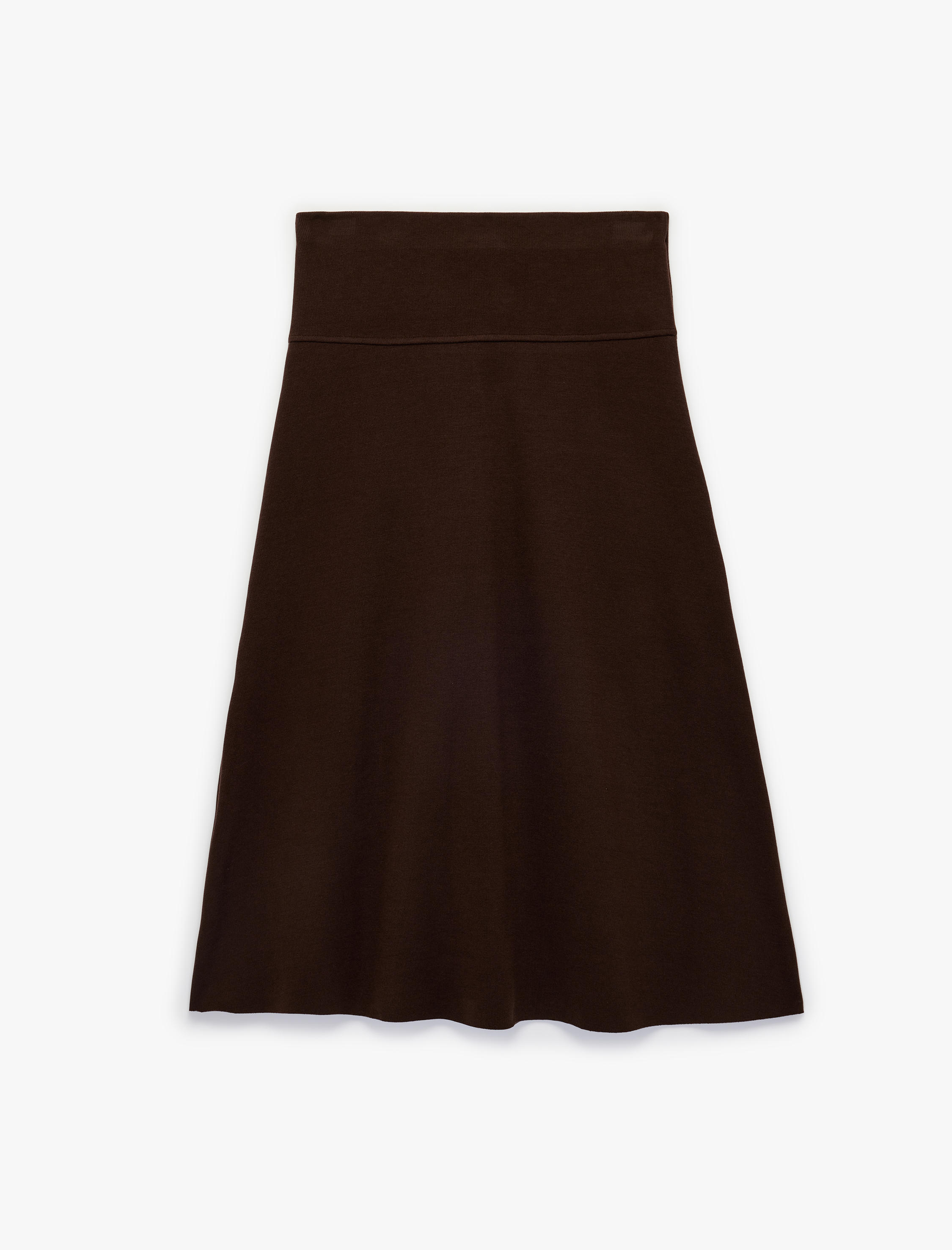   Yumuşak Dokulu Dikiş Detaylı Midi Boy Etek