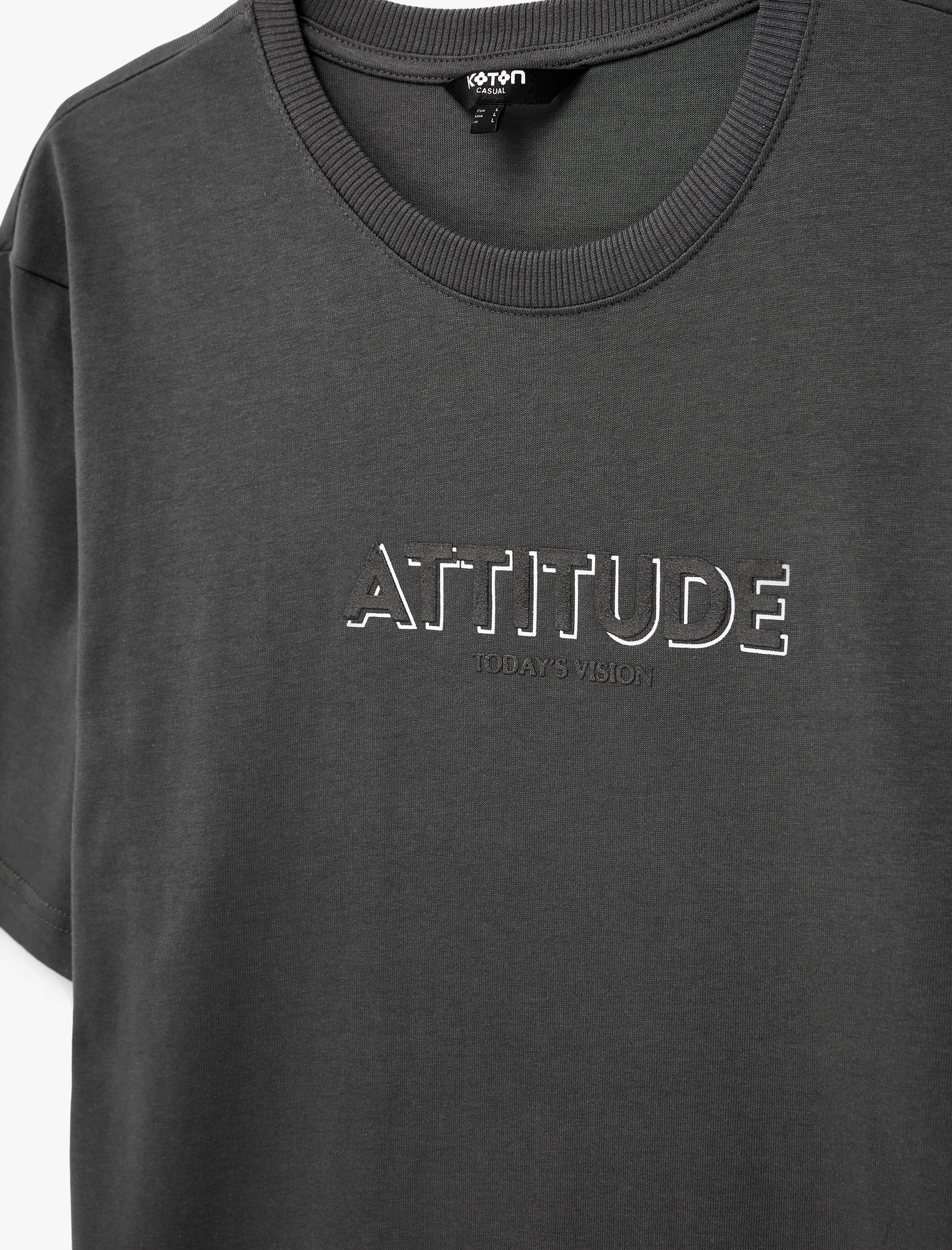   Regular Fit Kısa Kollu Bisiklet Yaka Pamuklu Baskılı Tişört