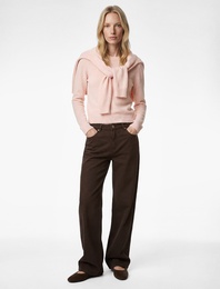 Uzun Kollu Bisiklet Yaka Basic Triko Kazak