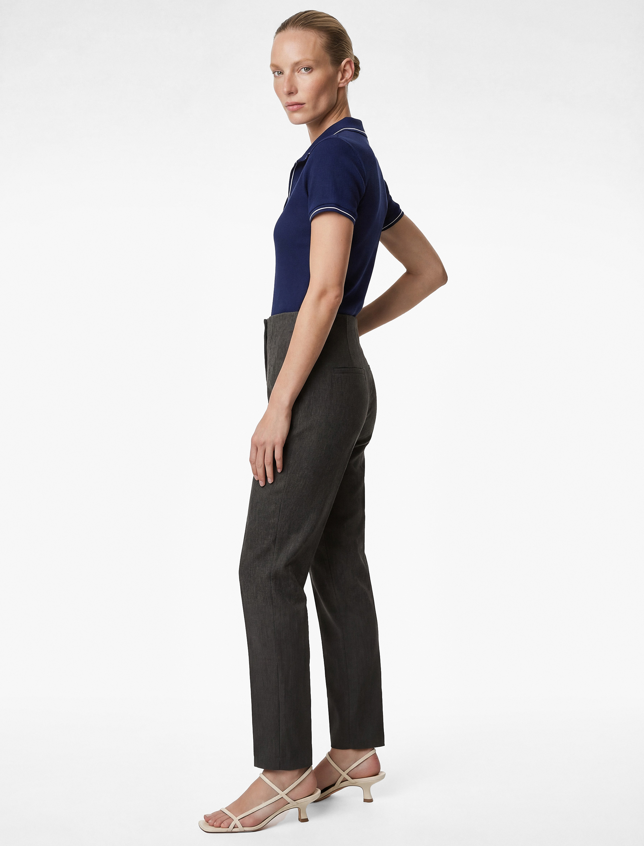   Yüksek Bel Slim Fit Cigarette Pantolon