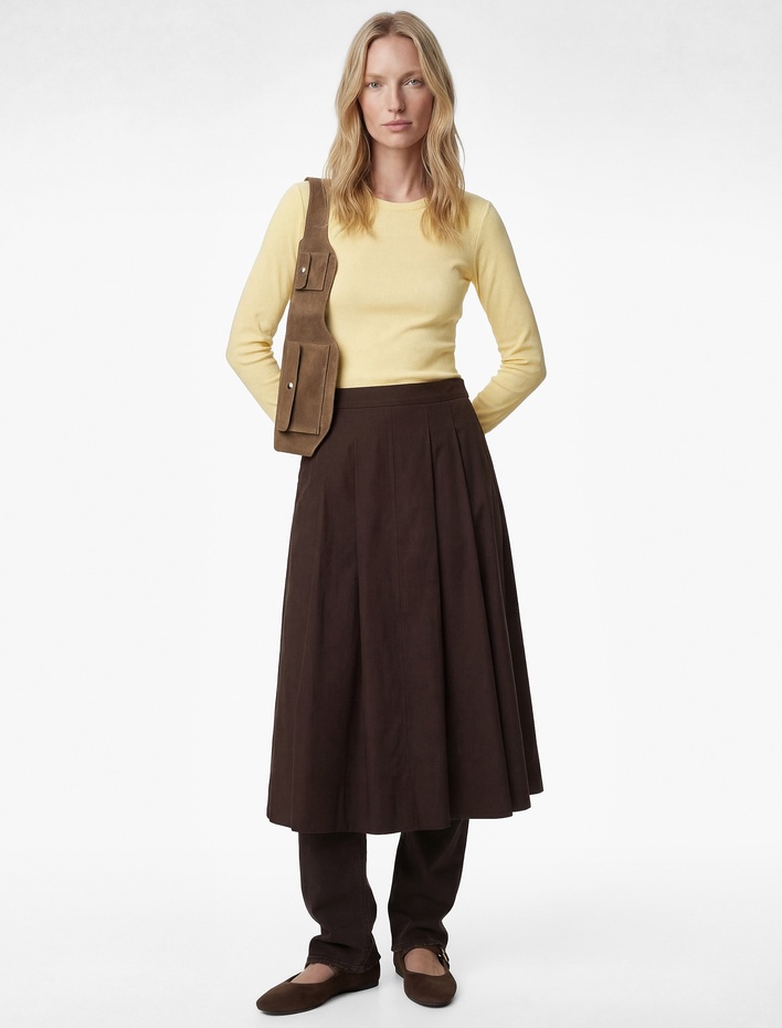  Pamuklu Slim Fit Uzun Kollu Bisiklet Yaka Basic Tişört