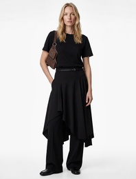 Pamuklu Kısa Kollu Bisiklet Yaka Oversize Basic Tişört