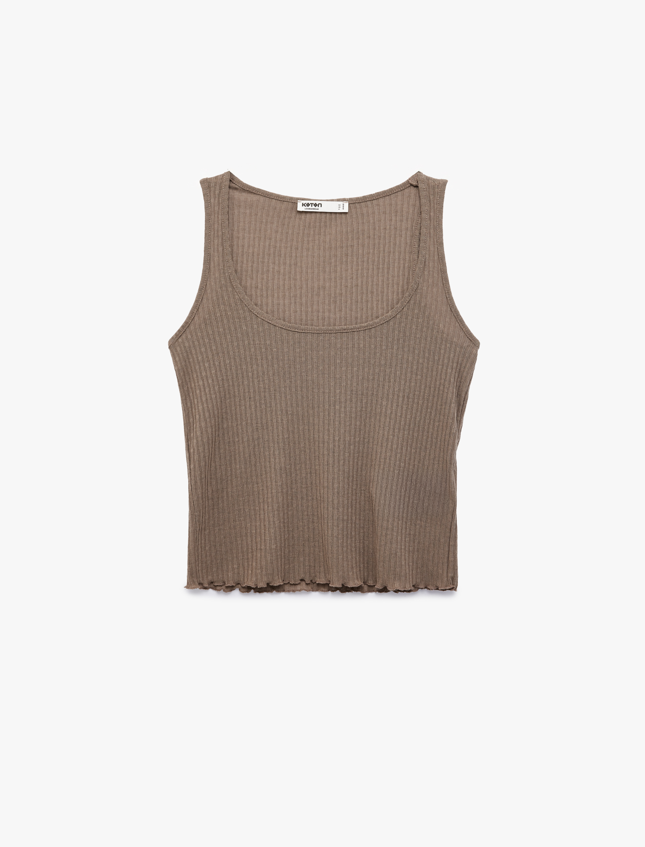   U Yaka Kolsuz Fitilli Atlet Pijama Üstü