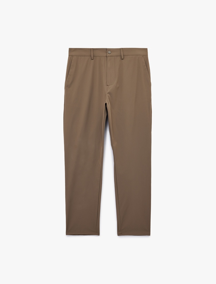  Normal Bel Cepli Slim Fit Düğmeli Kumaş Pantolon