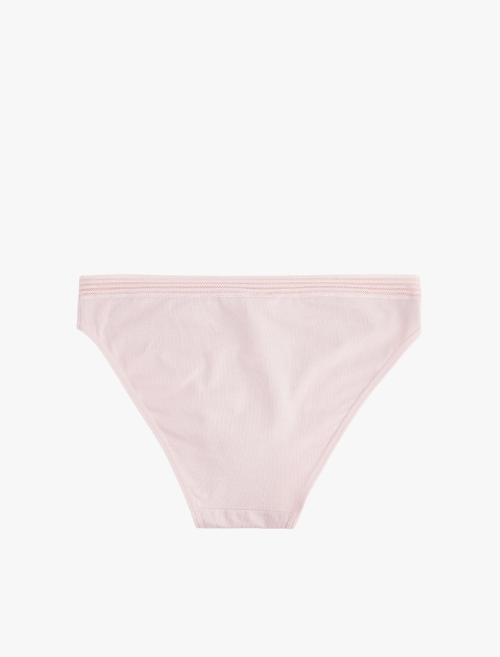  Lastik Detaylı Rahat Kalıp Pamuklu Brief Külot