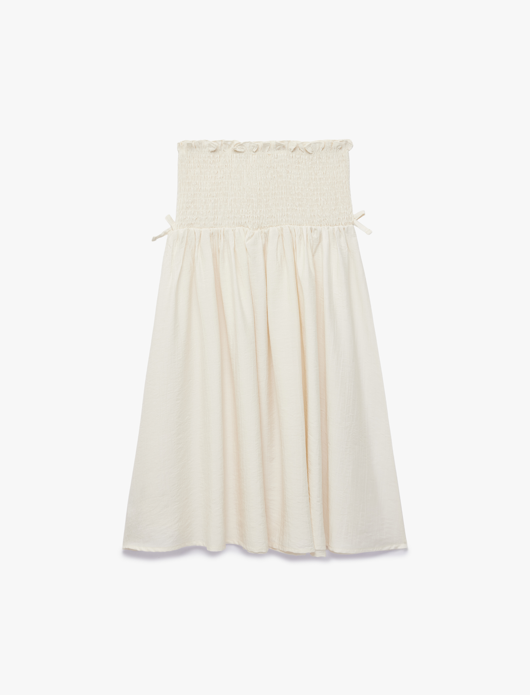  Kız Çocuk Viskon Bol Kalıp Fiyonk Detaylı Gipeli A Kesim Etek