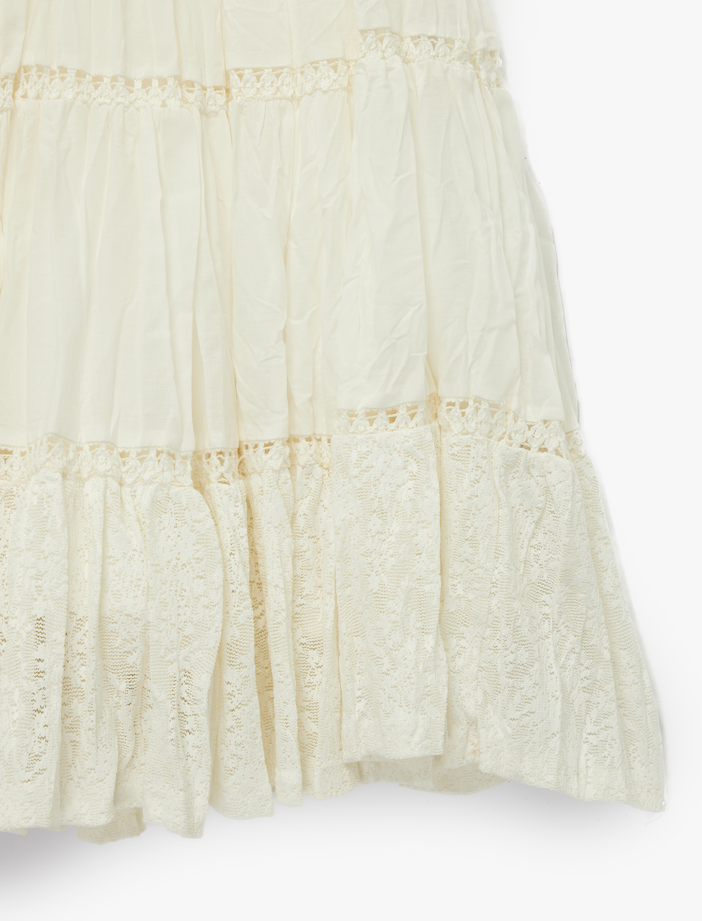   Dantel Detaylı Gipeli Pamuklu A Kesim Midi Etek