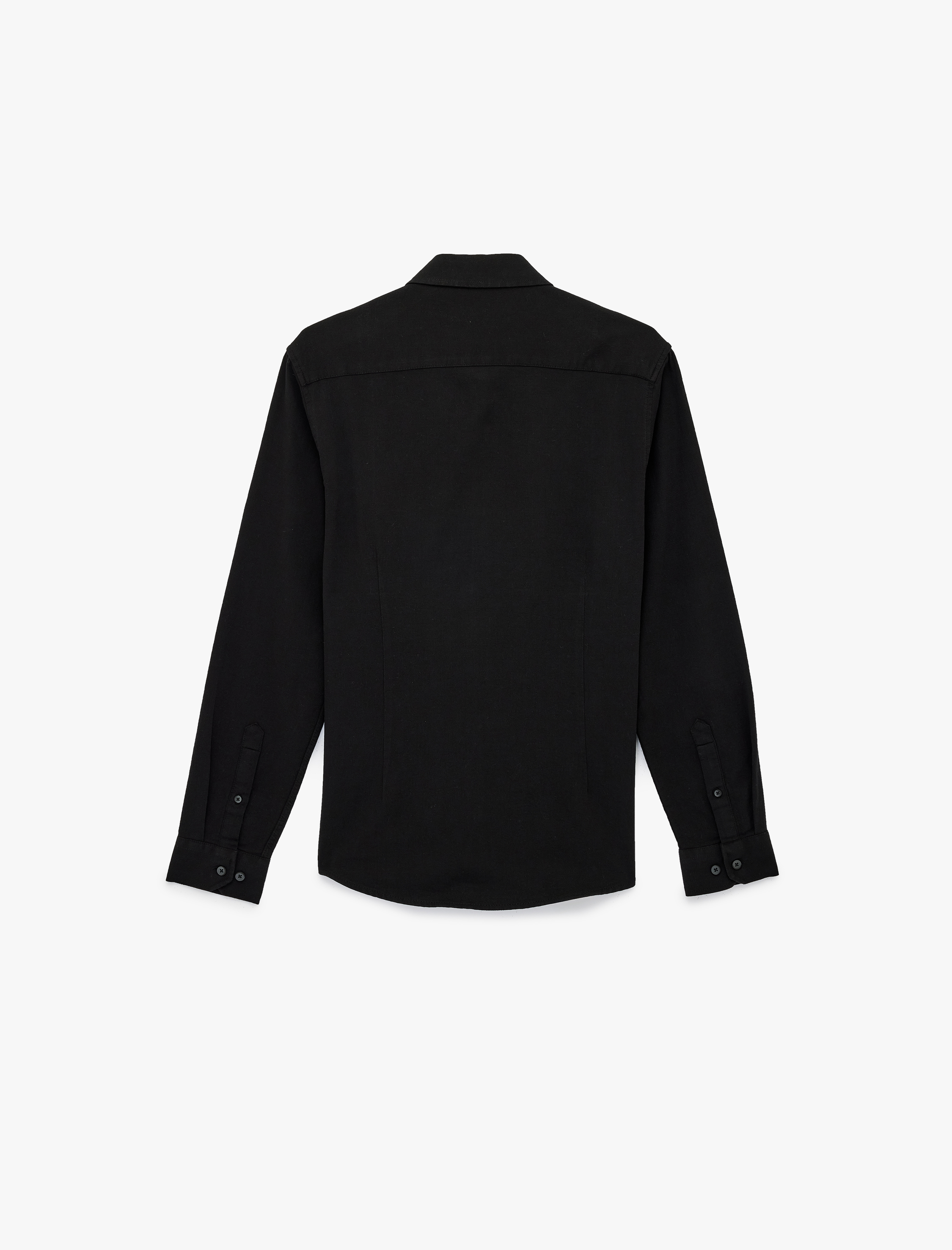   Pamuklu Uzun Kollu Klasik Yaka Slim Fit Gömlek