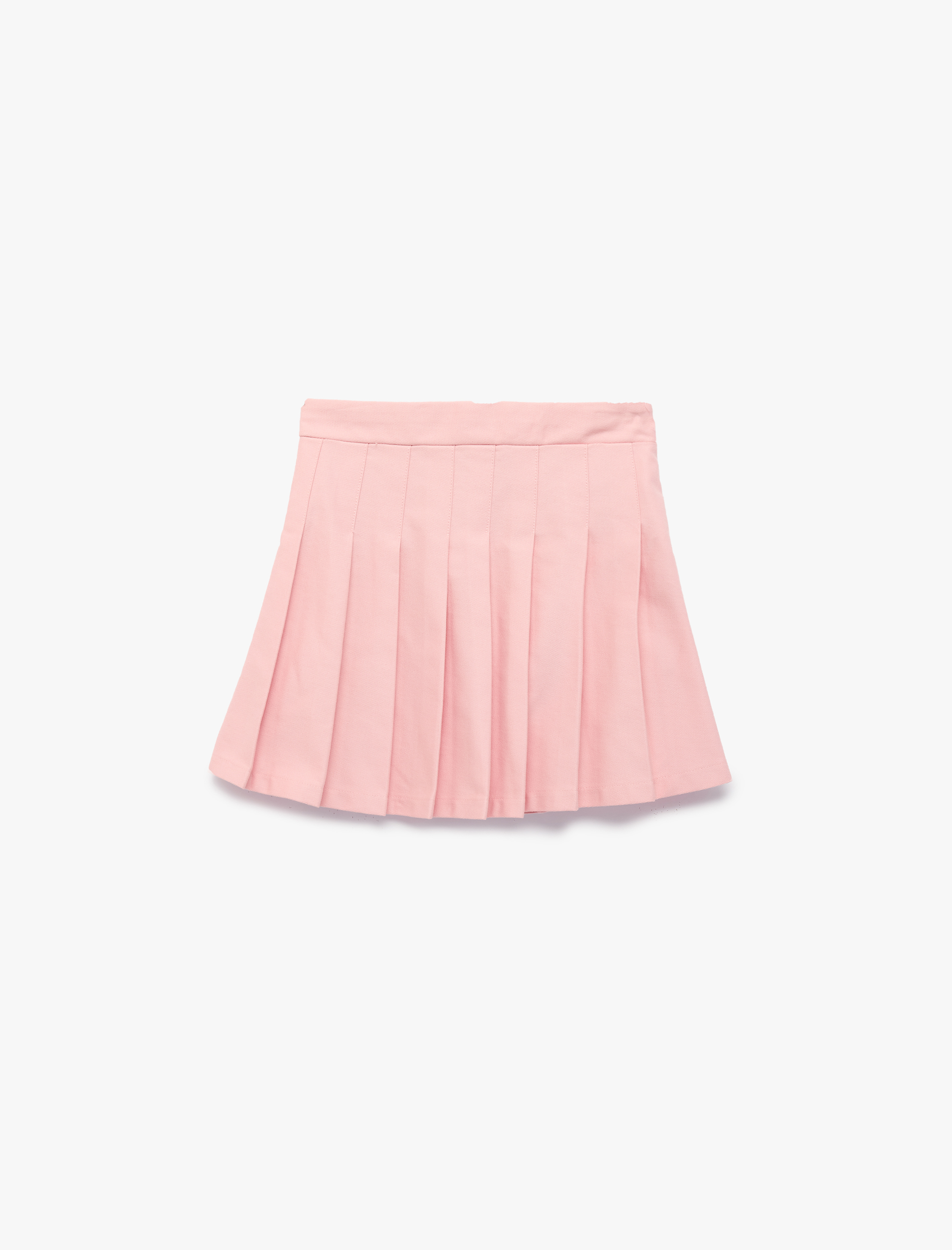  Kız Çocuk Pamuklu Kalın Pileli Basic Mini Etek